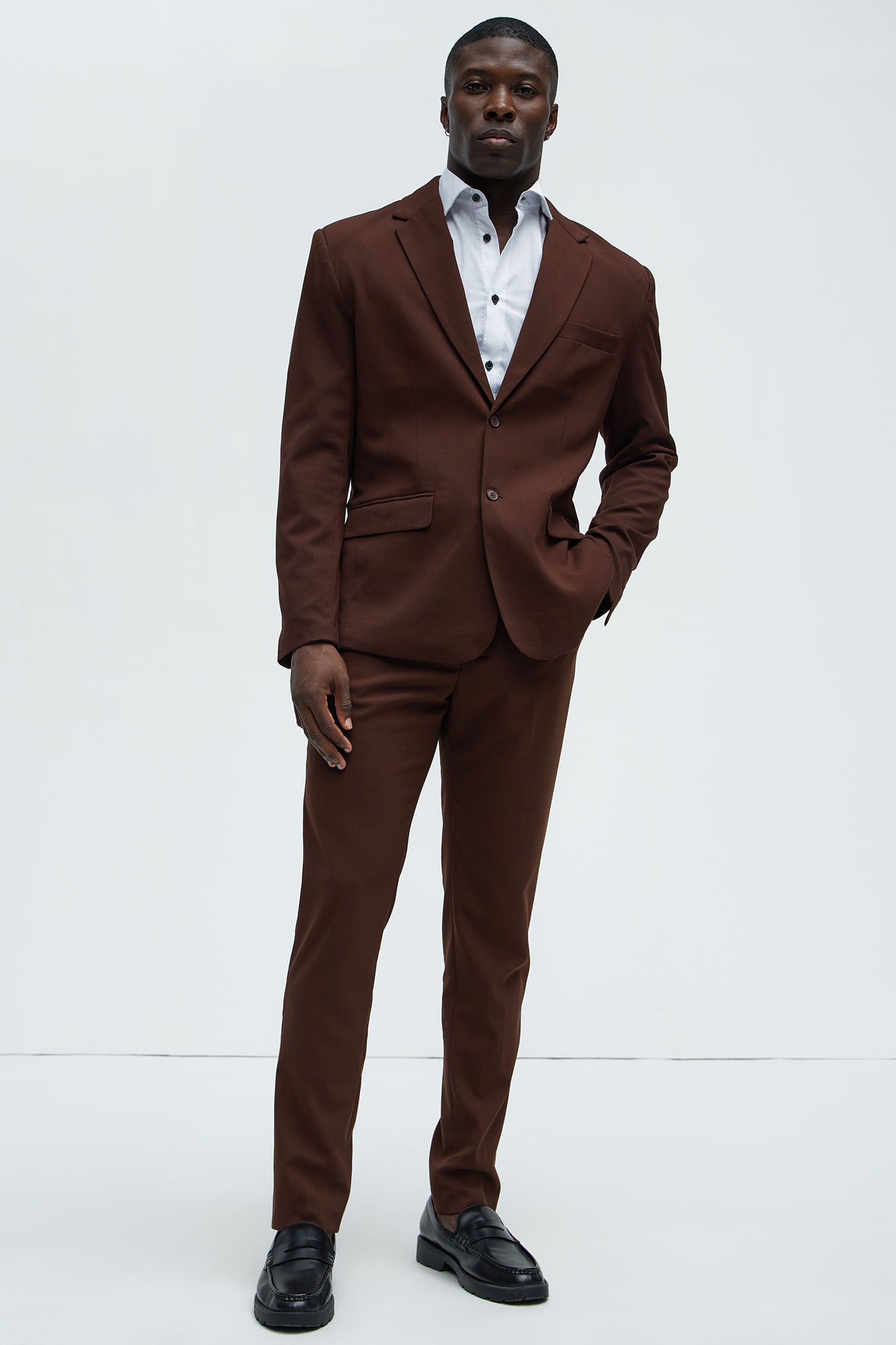 The Modern Stretch Suit Jacket - Brown