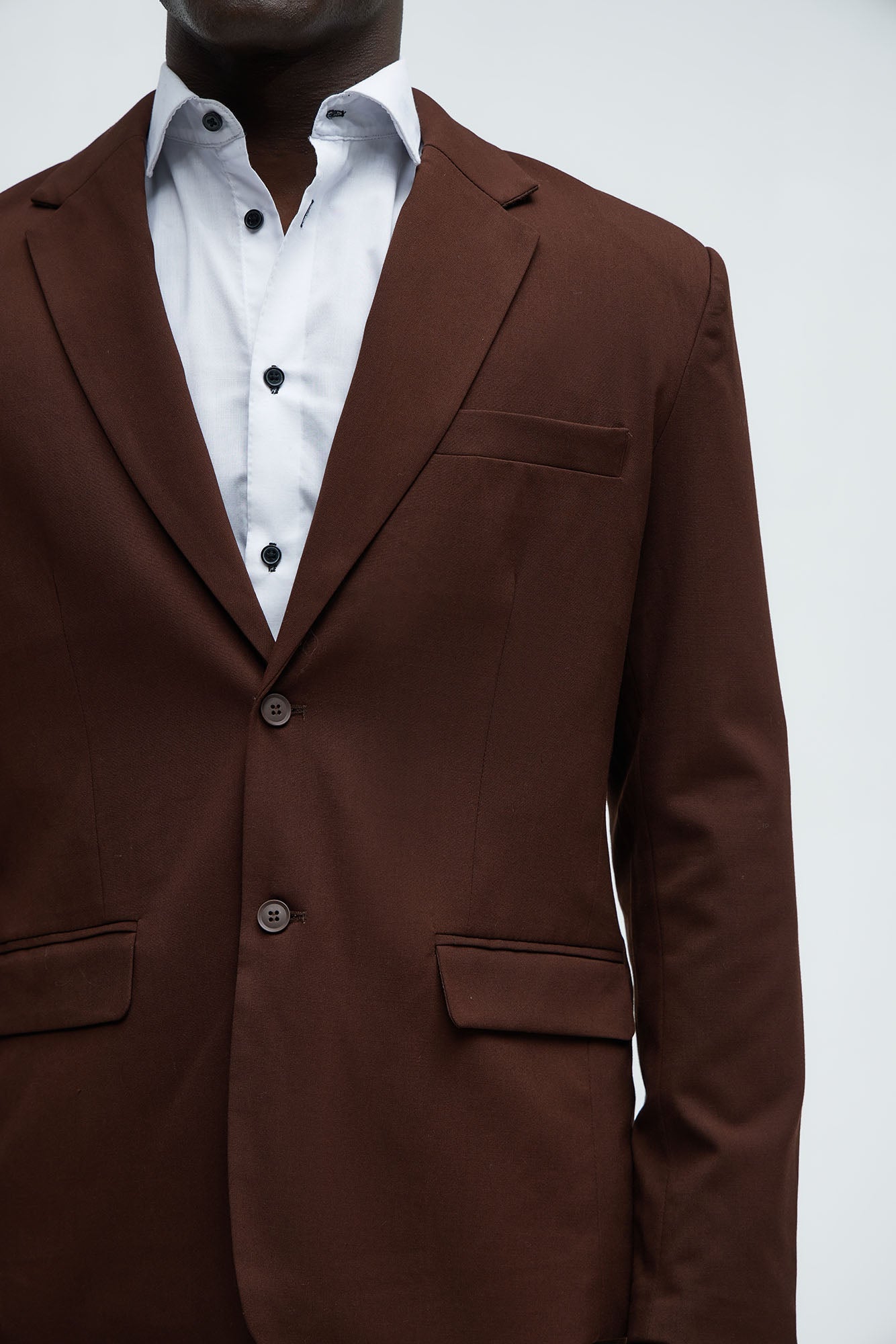 The Modern Stretch Suit Jacket - Brown