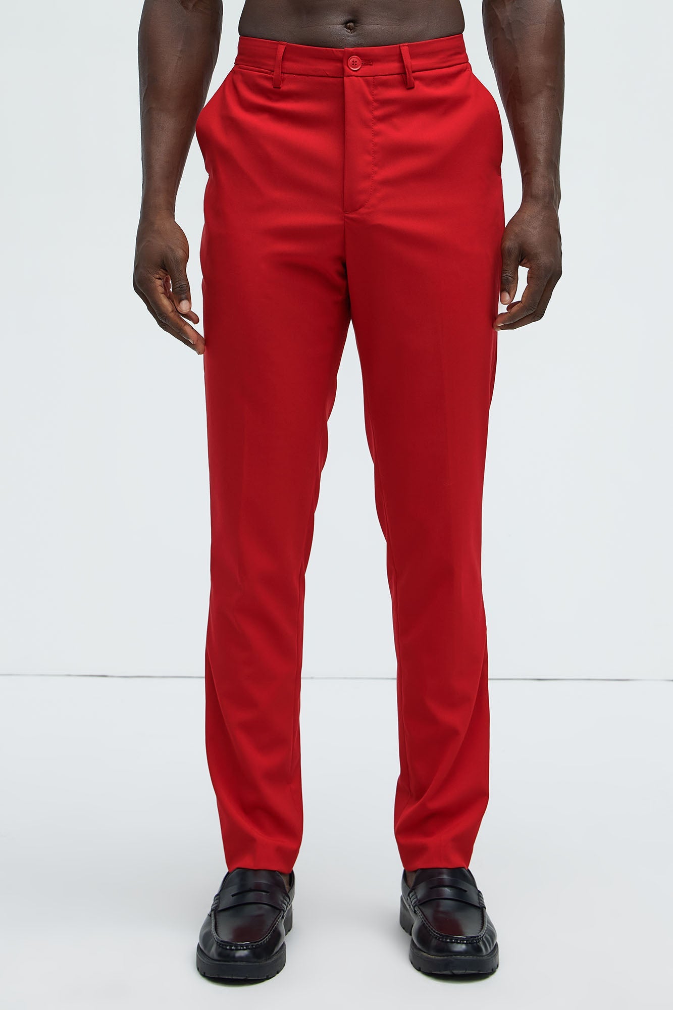 The Modern Stretch Slim Trouser - Red