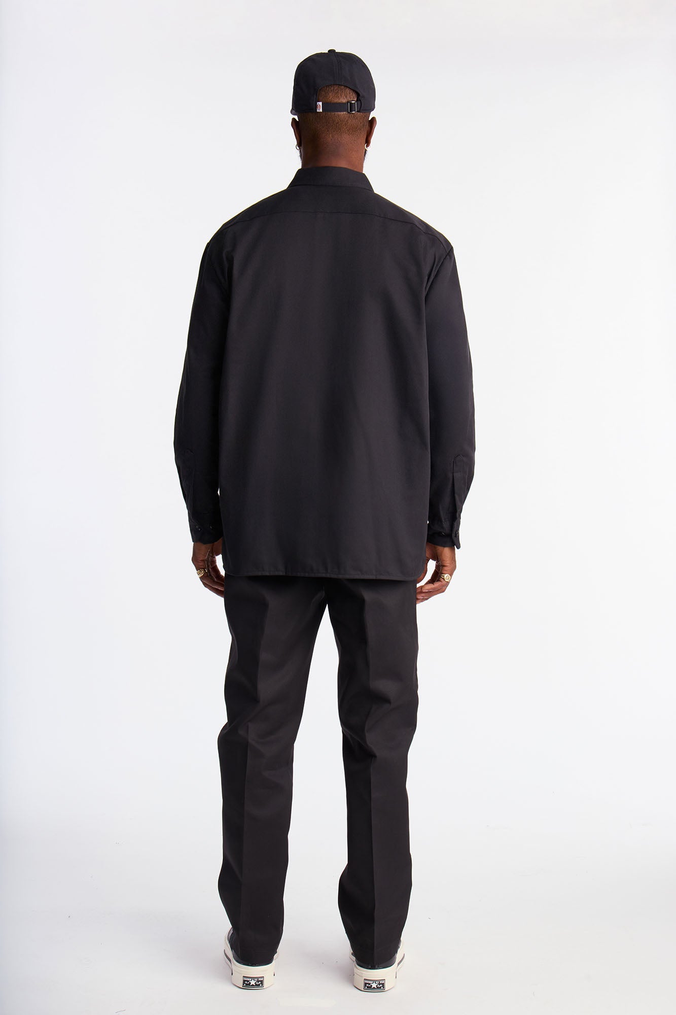 Dickies Twill Long Sleeve Work Shirt - Black
