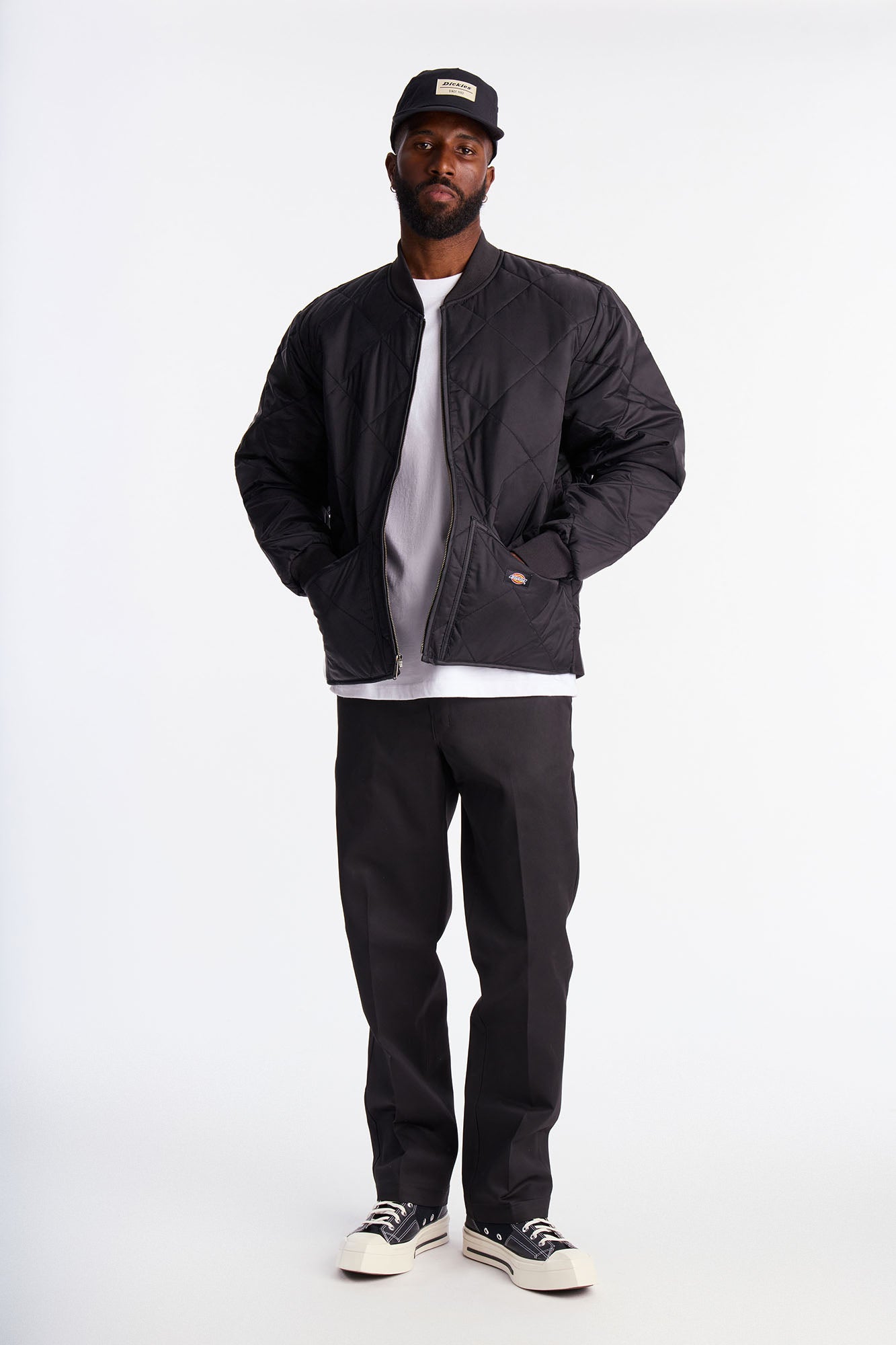 Dickies Nylon Diamond Quilted Jacket - Black