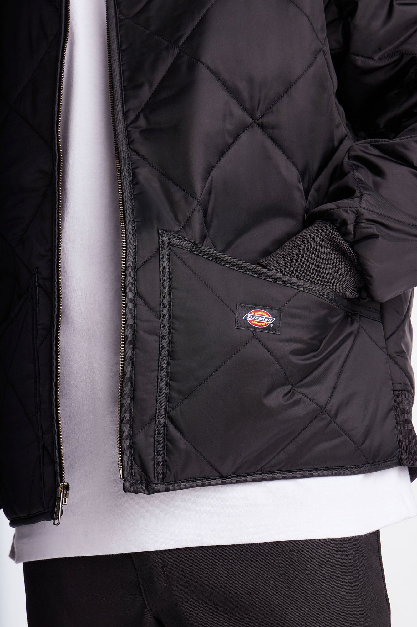 Dickies Nylon Diamond Quilted Jacket - Black