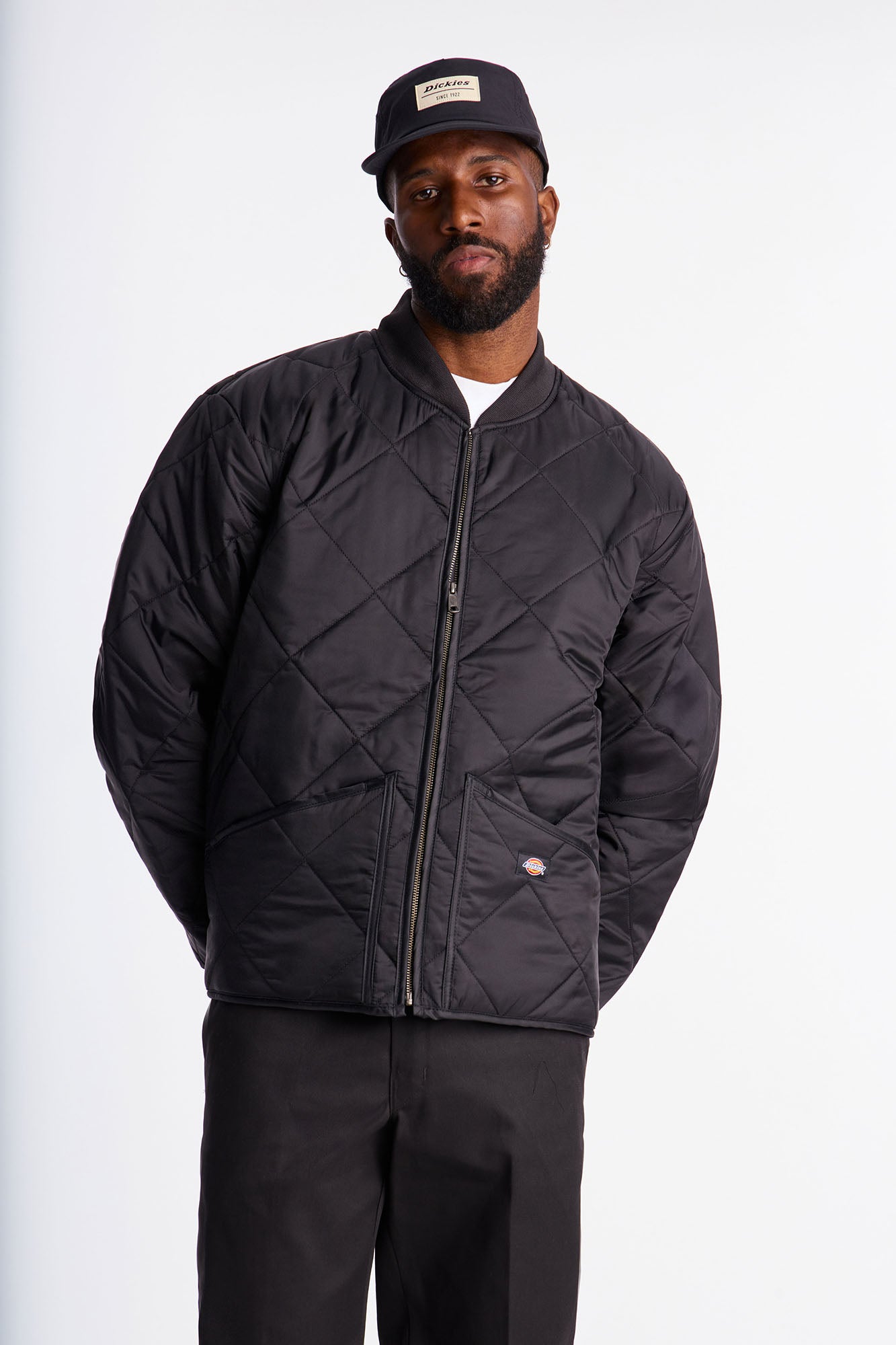 Dickies Nylon Diamond Quilted Jacket - Black
