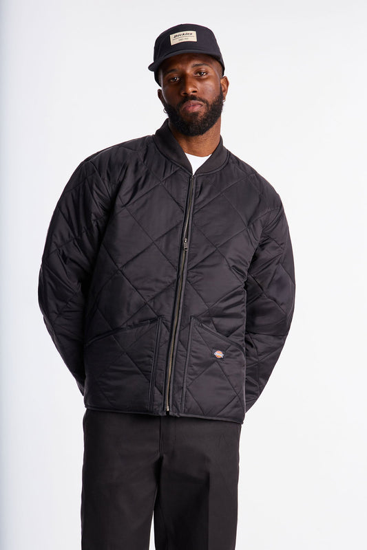 Dickies Nylon Diamond Quilted Jacket - Black