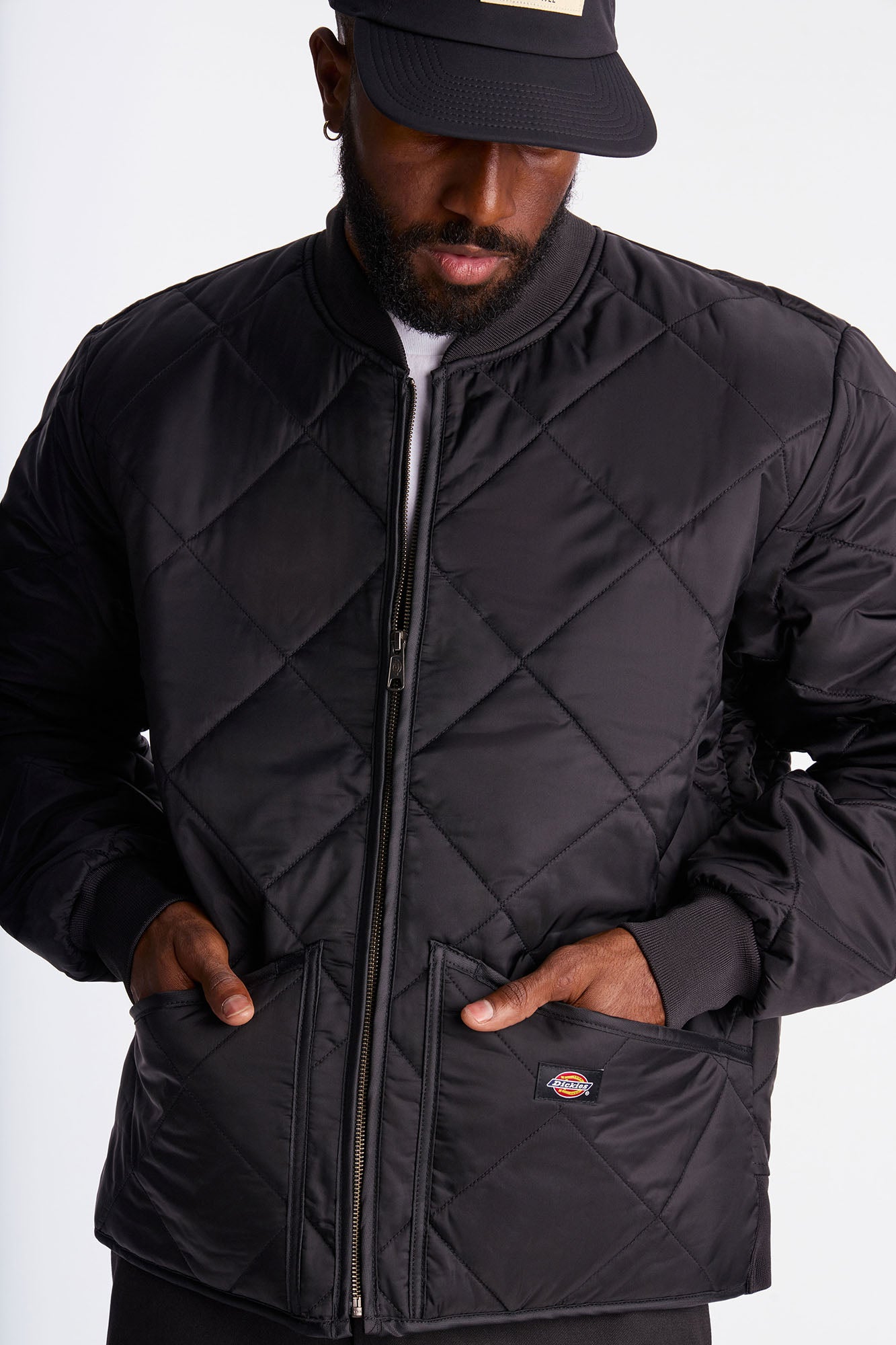 Dickies Nylon Diamond Quilted Jacket - Black