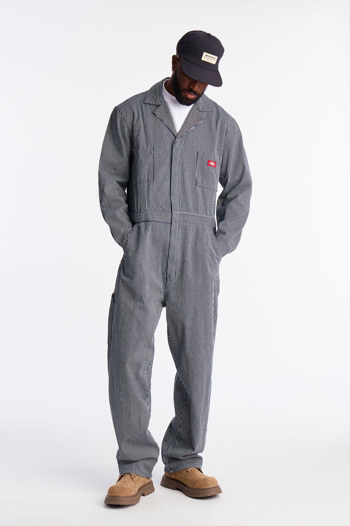 Dickies Hickory Stripe Overall - Grey