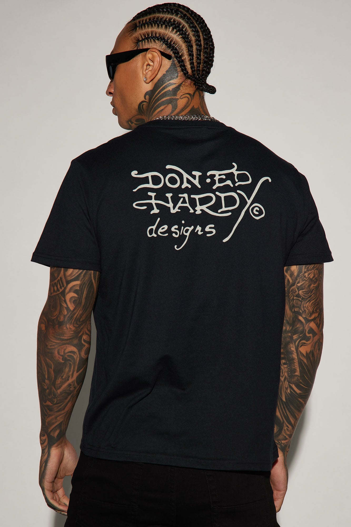 Ed Hardy Crouching Panther Short Sleeve Tee - Black