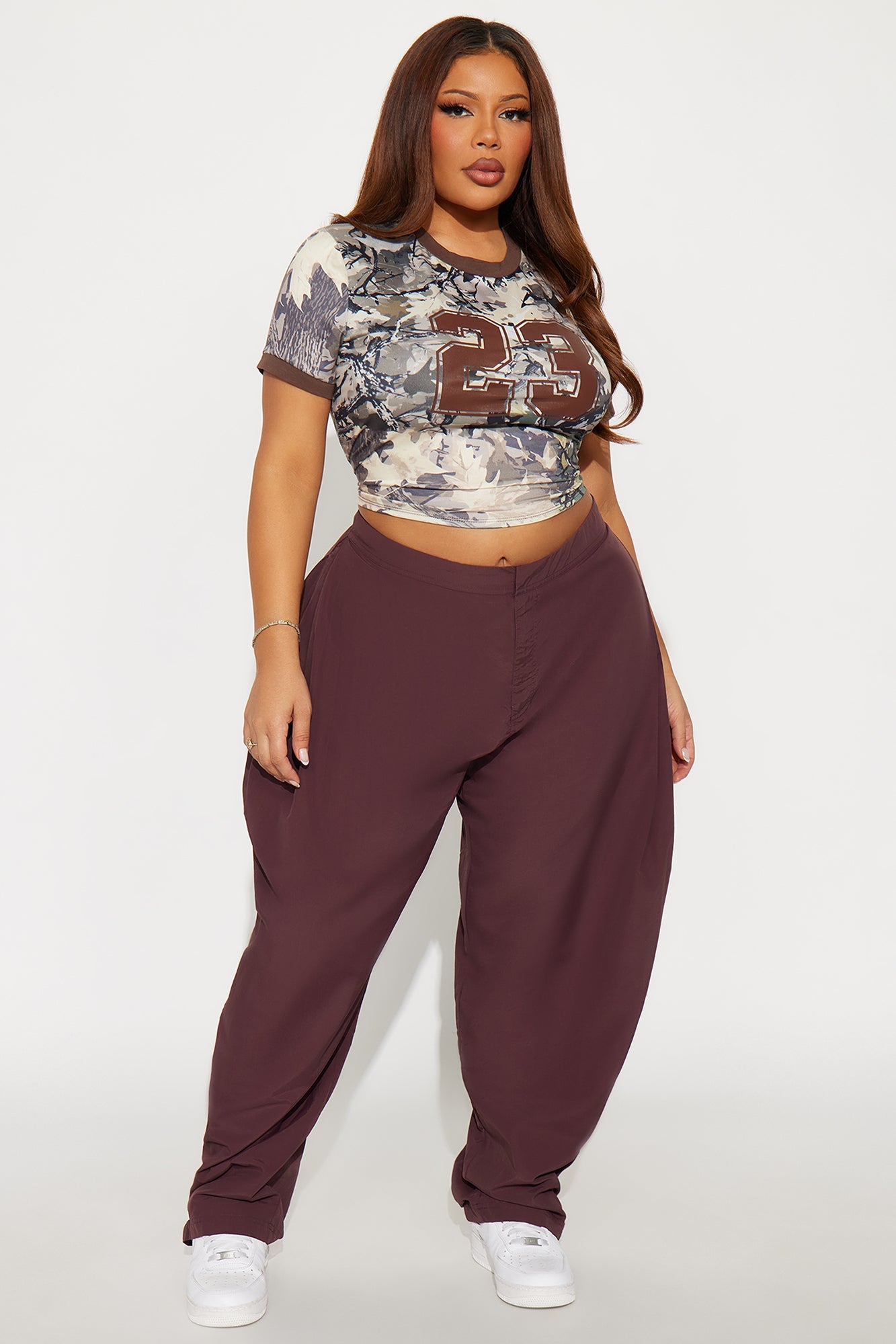 Nylon Windbreaker Pant - Chocolate