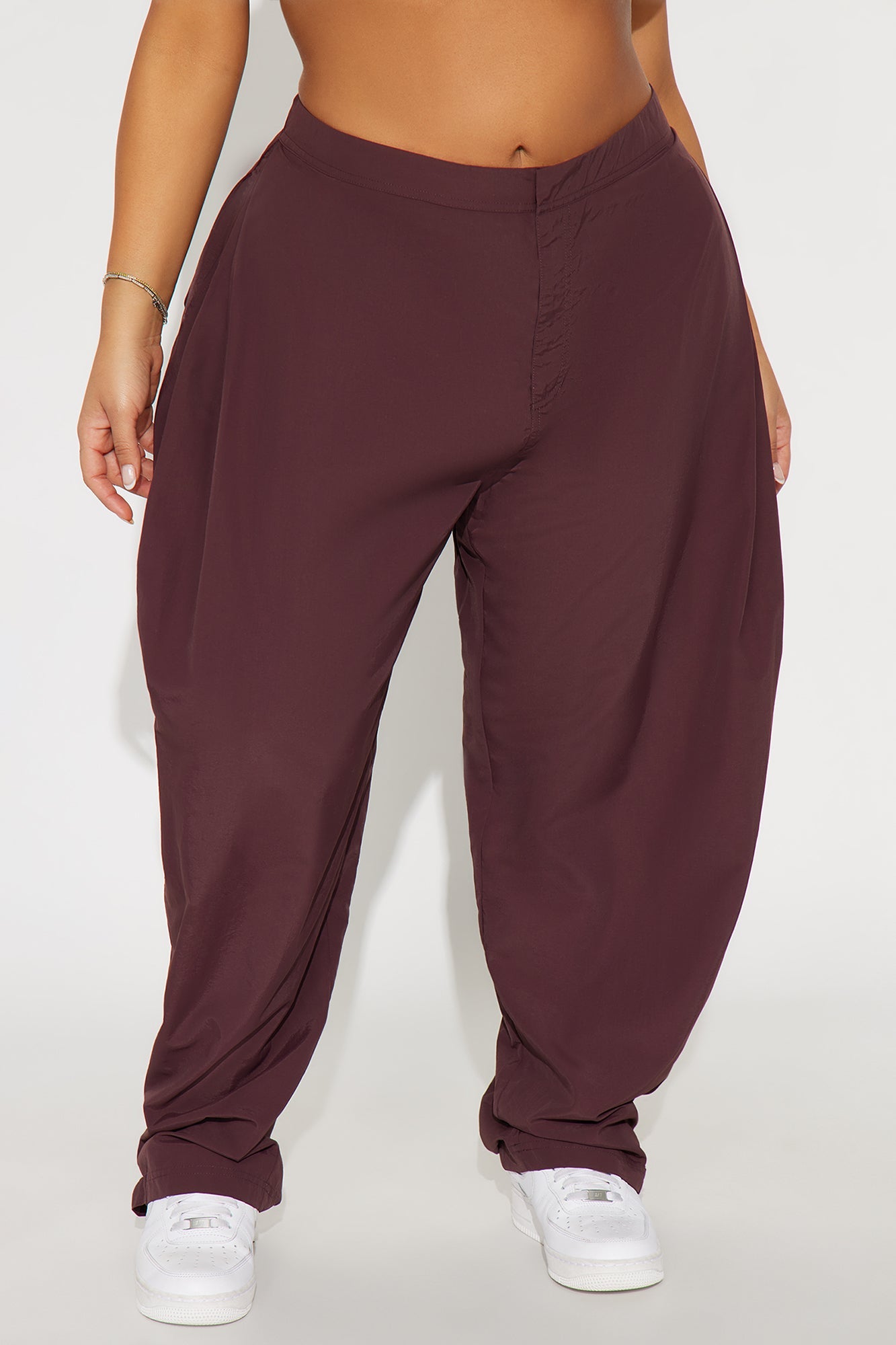 Nylon Windbreaker Pant - Chocolate