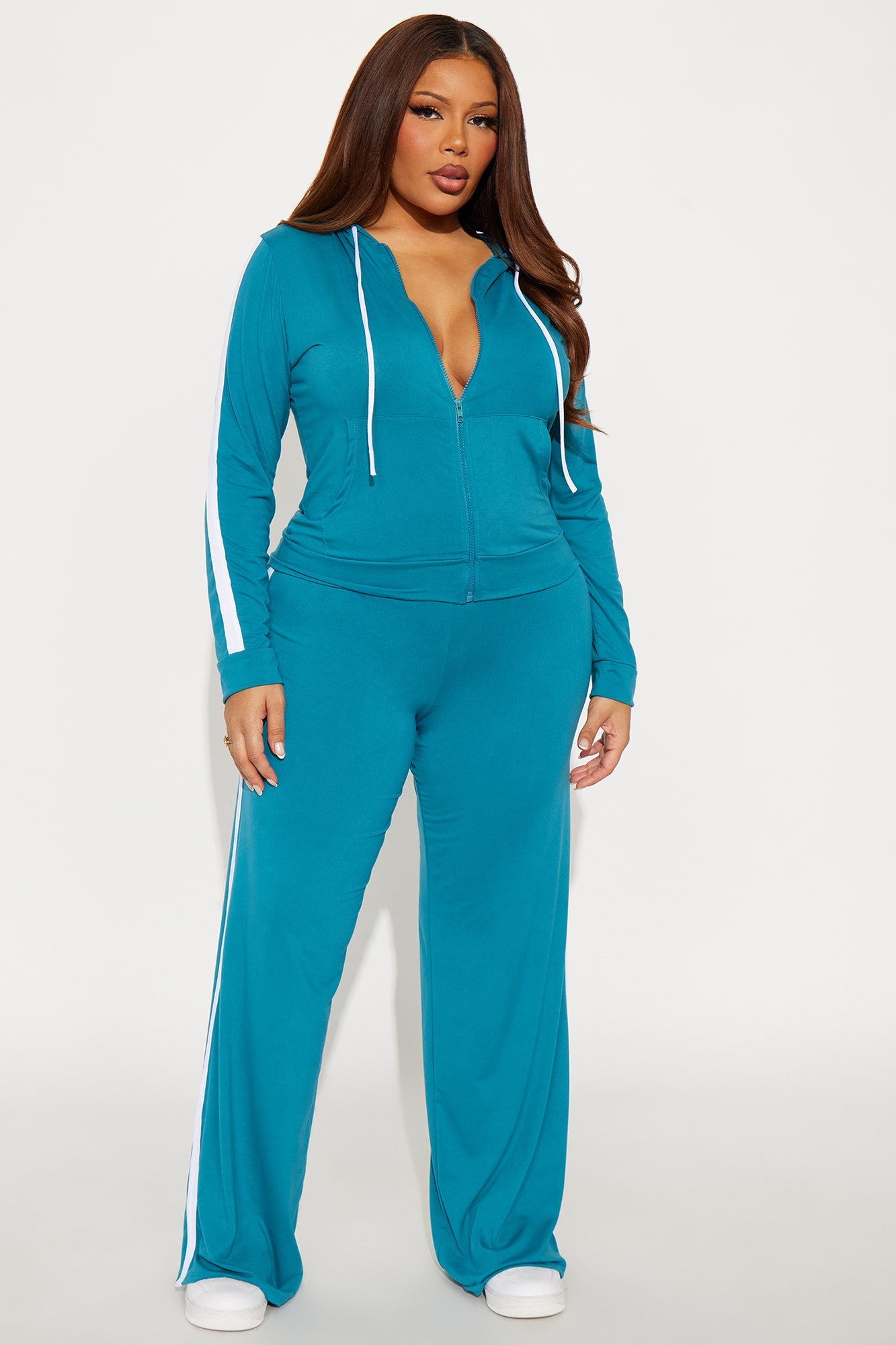 Tennis Courts Wide Leg Pant Set - Teal