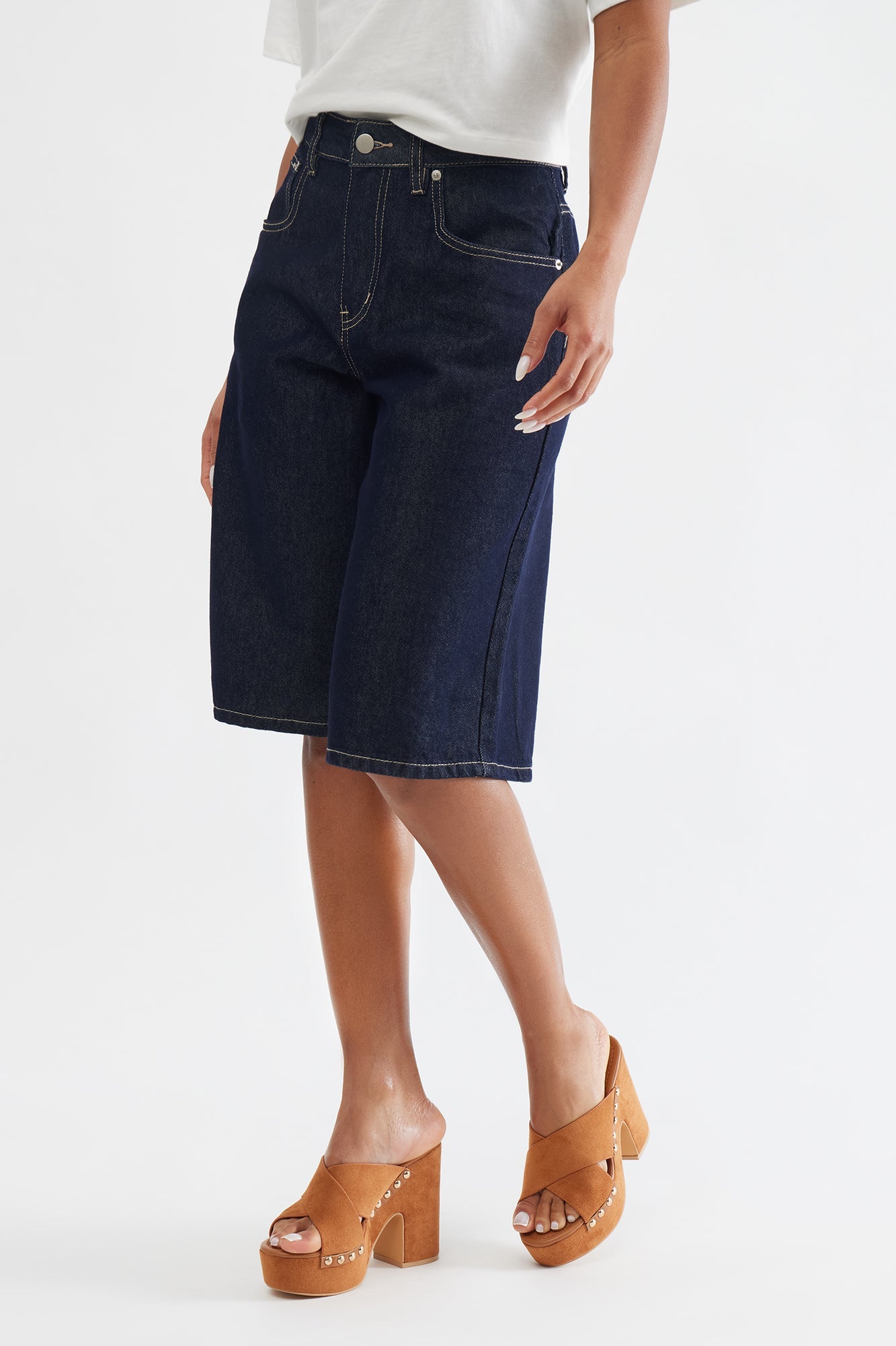 Dandy Studded Platform Mules - Tan