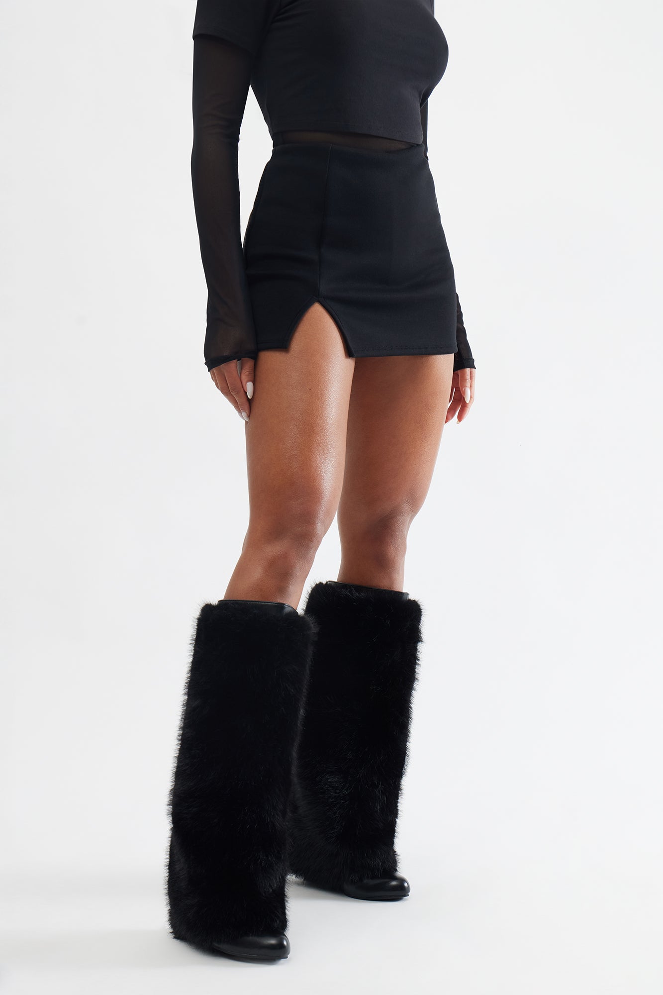 Vancouver Faux Fur Boots - Black