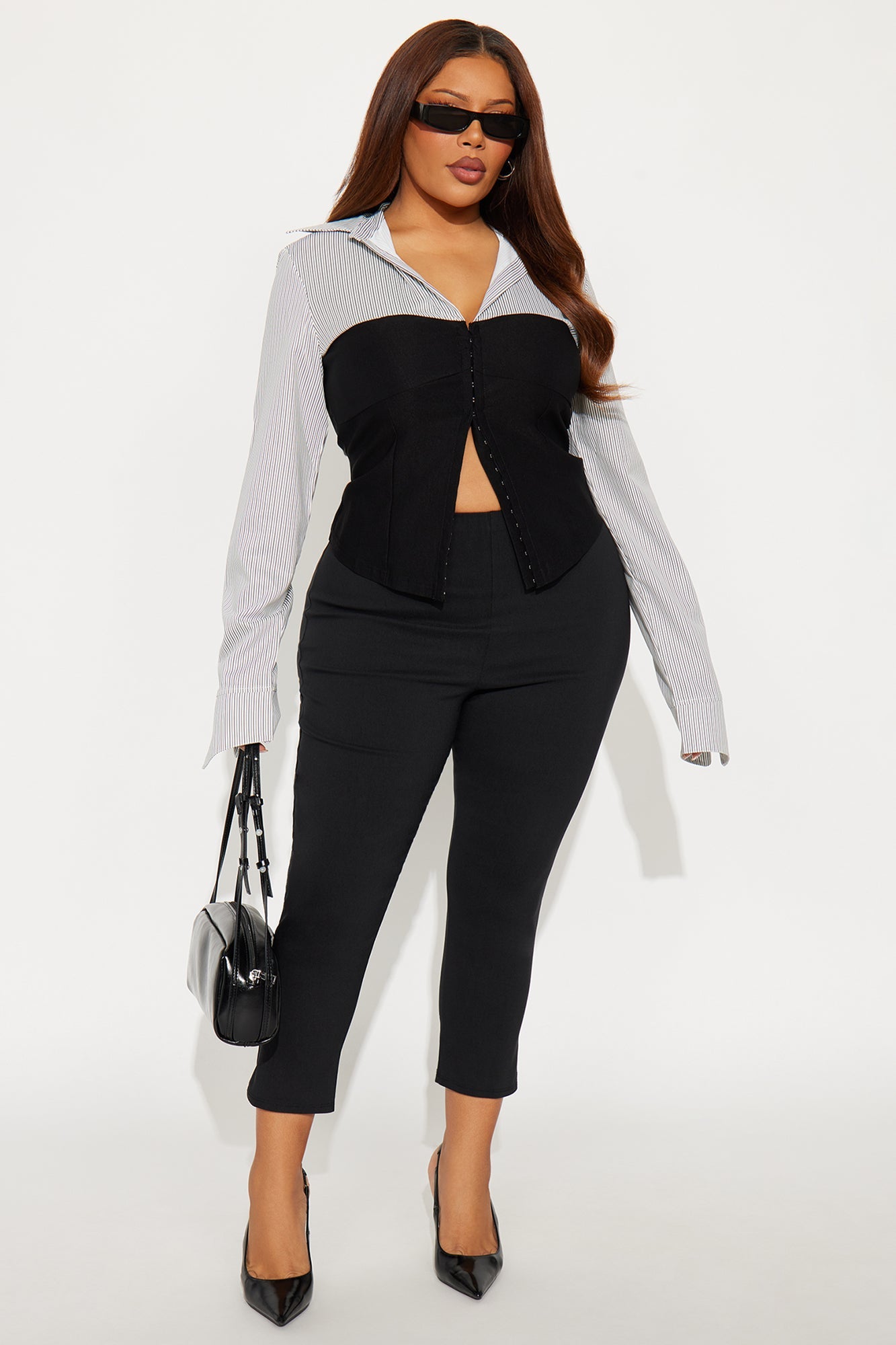 Sadie Millennium Mid Rise Capri Pant 23″ - Black