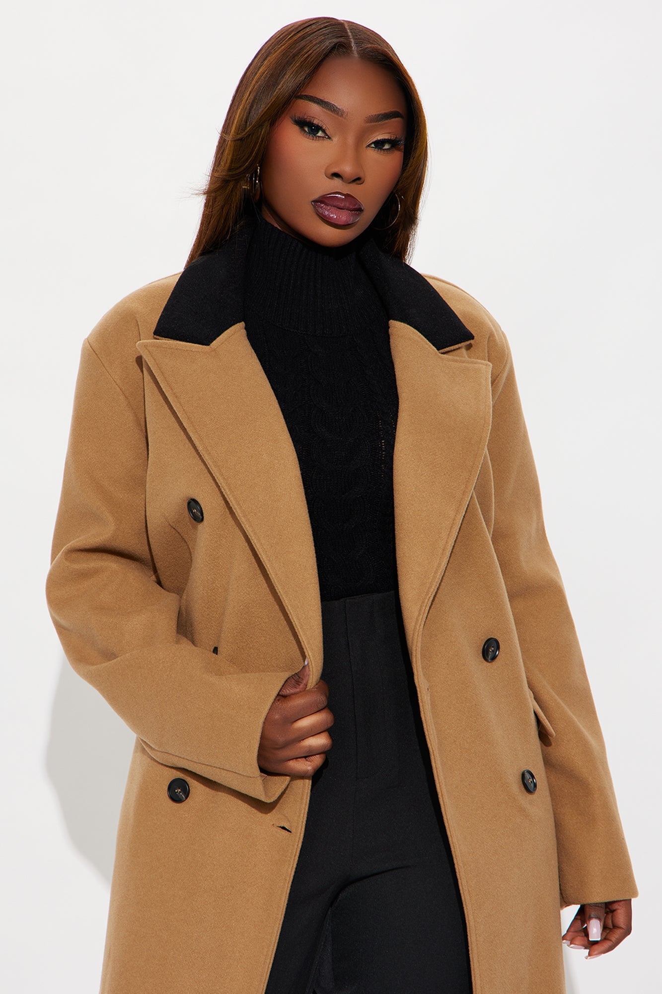 About The Business Wool Coat - Camel