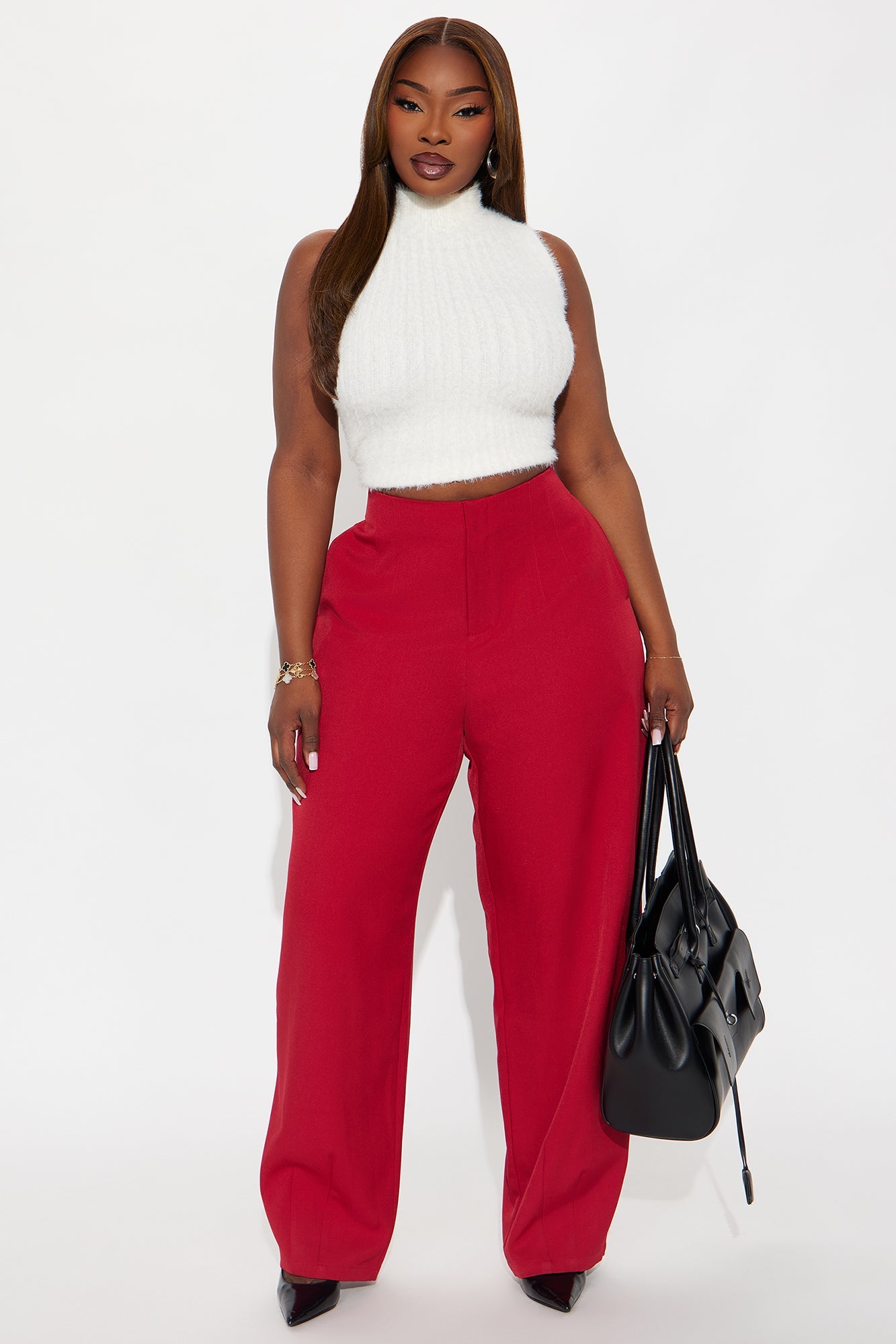 Margaret Barrel Trouser Pants 32″ - Red