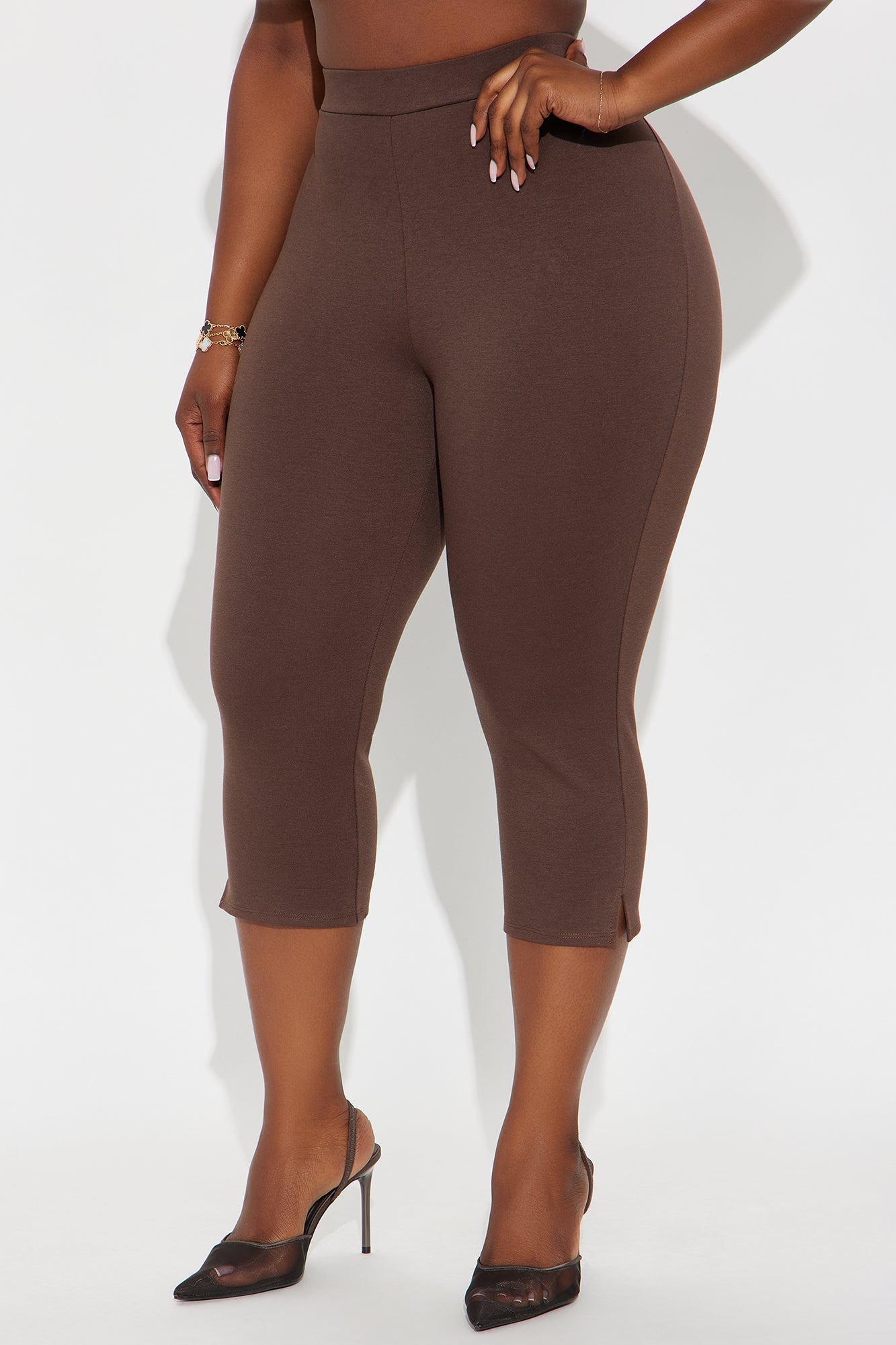 All My Potentials Capri Legging - Dark Brown