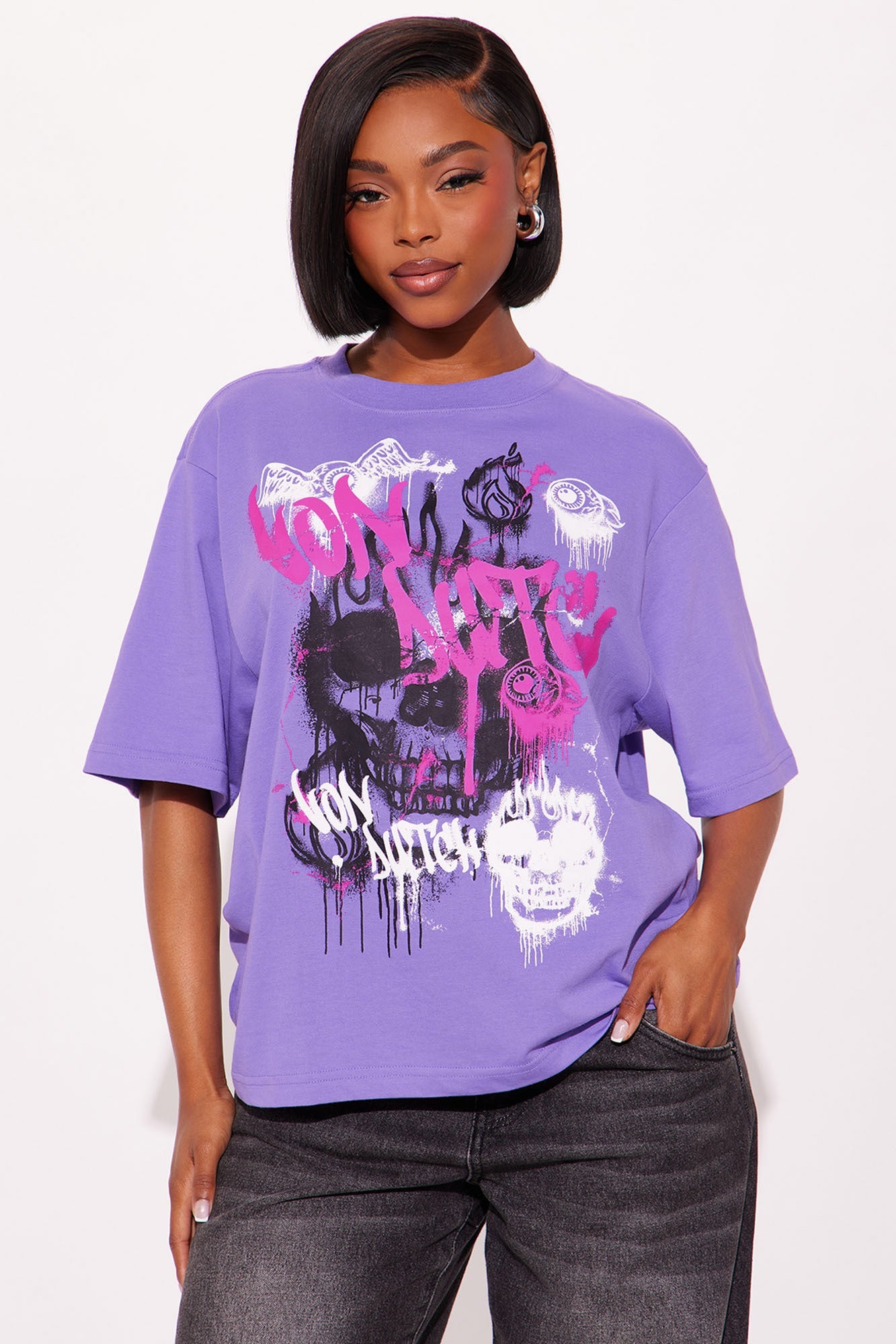 Von Dutch Skull Vision Tee - Purple