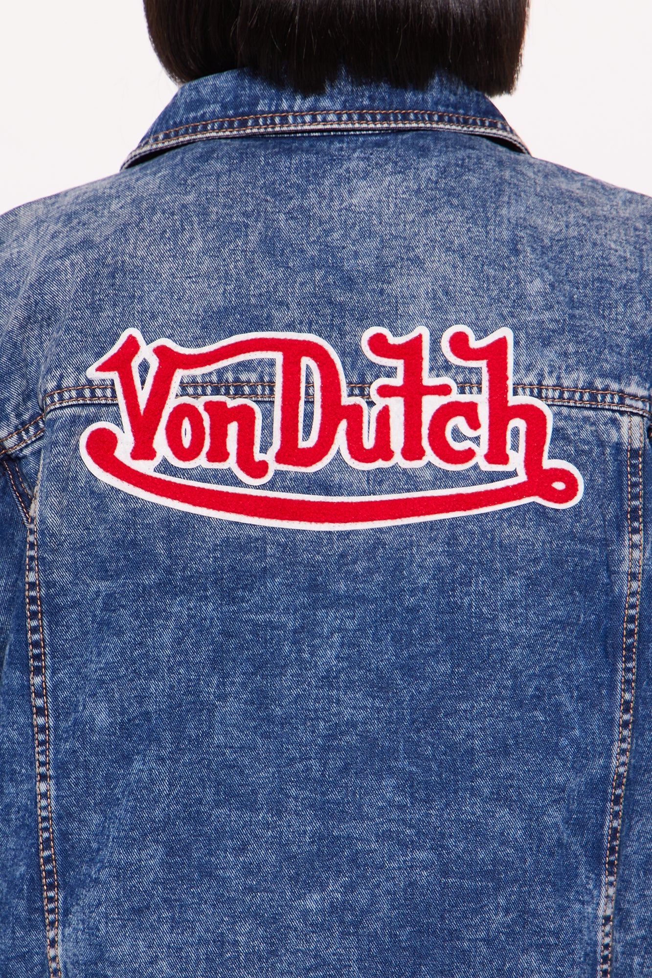 Von Dutch Angel Eyes Denim Jacket - Vintage Wash