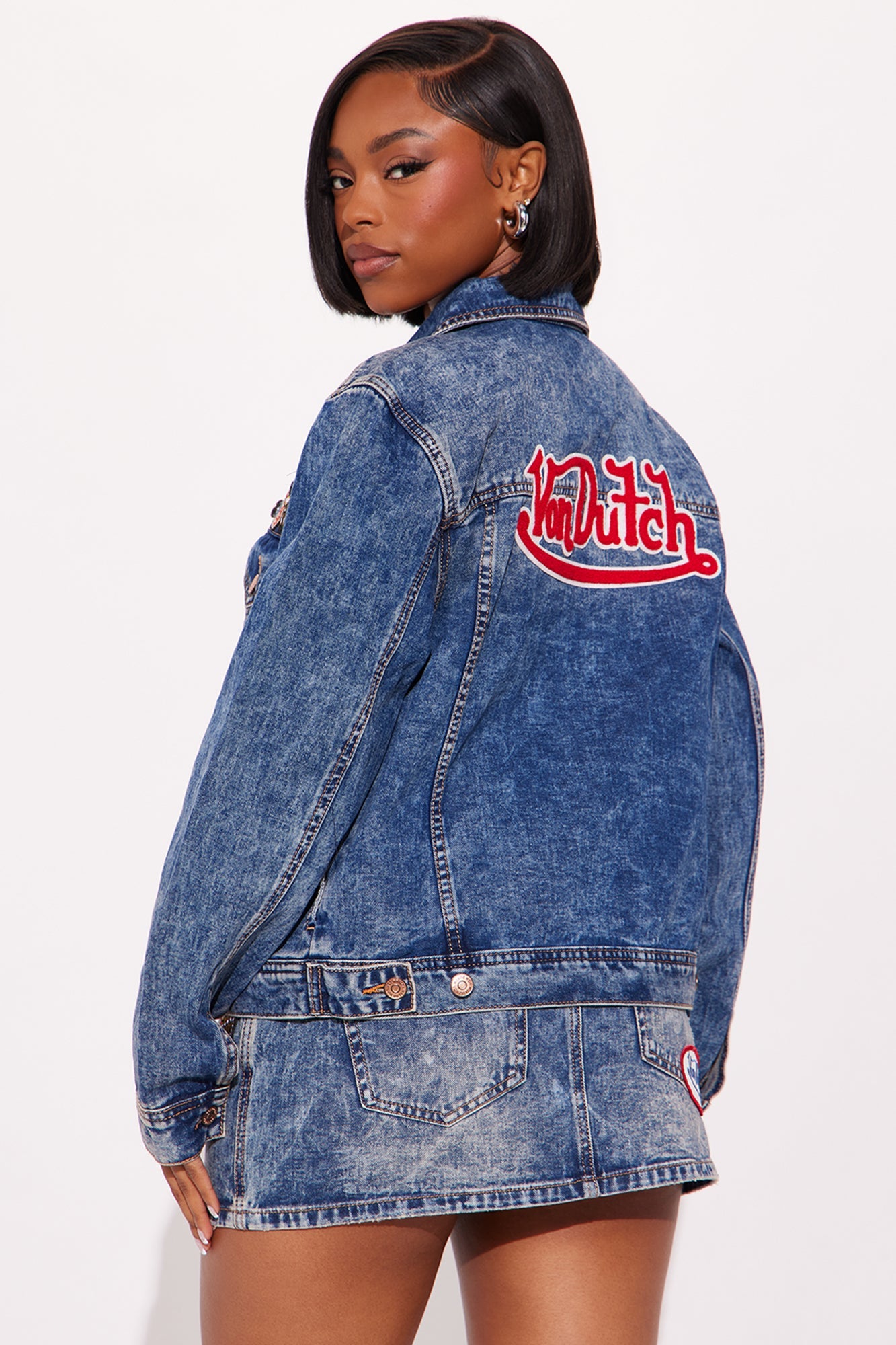 Von Dutch Angel Eyes Denim Jacket - Vintage Wash