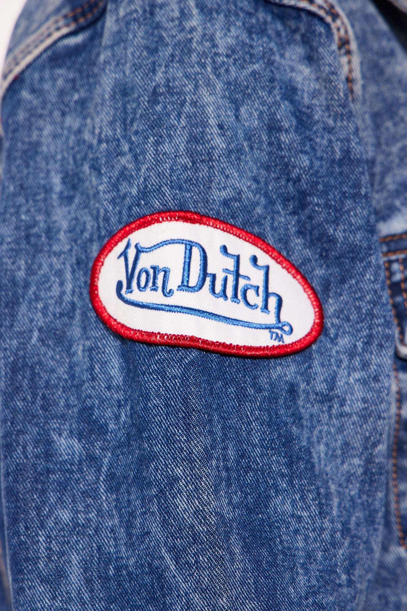 Von Dutch Angel Eyes Denim Jacket - Vintage Wash