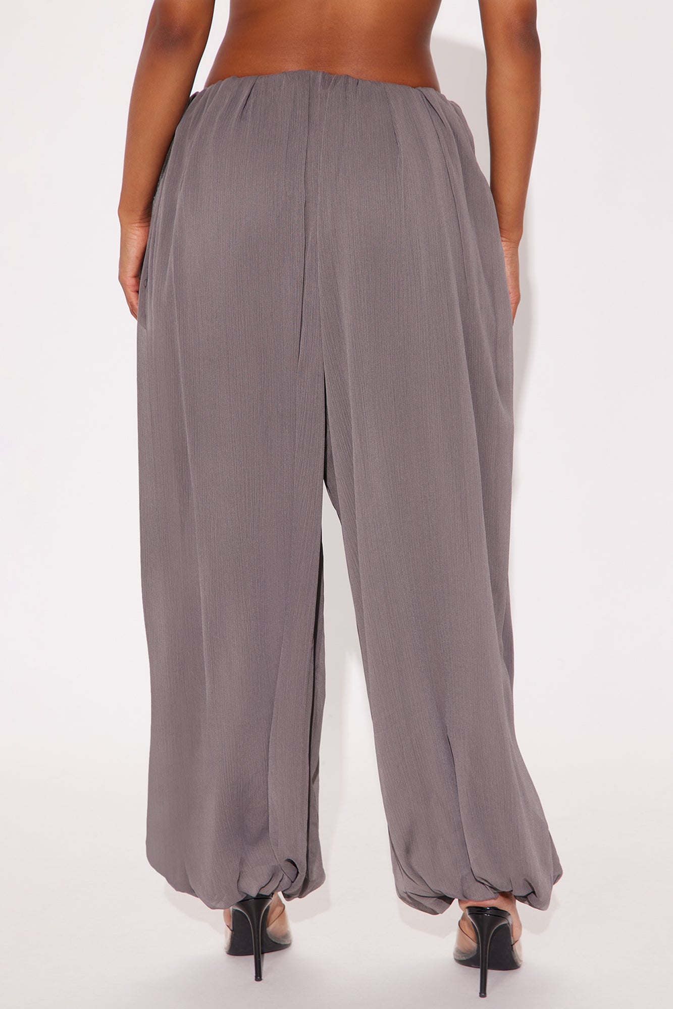 Stella Chiffon Balloon Pants 29″ - Grey