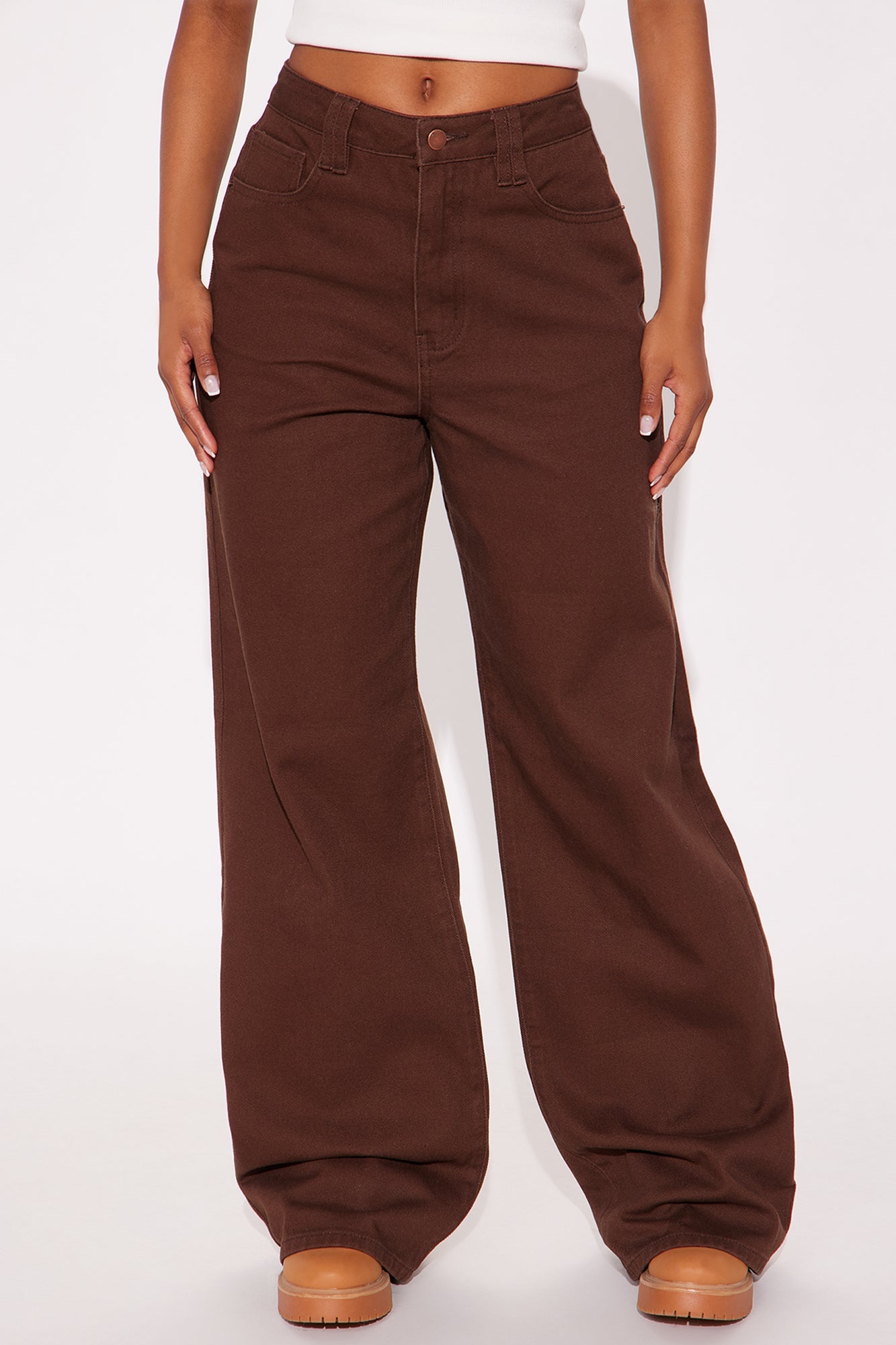 Dream Big Baggy Jeans - Brown