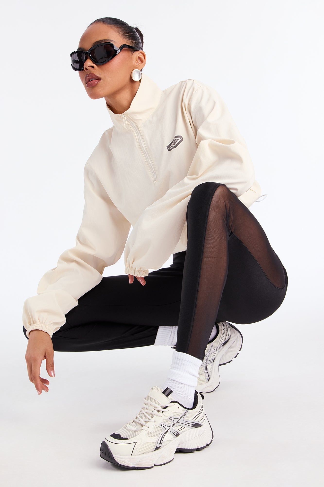 Bea High Rise Mesh Cut Out Legging - Black