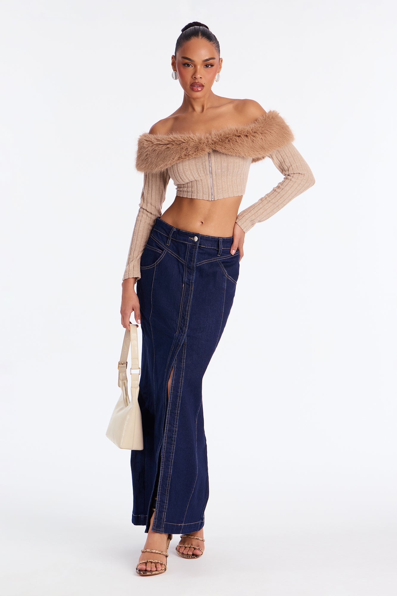 Colby Denim Mermaid Maxi Skirt - Dark Wash