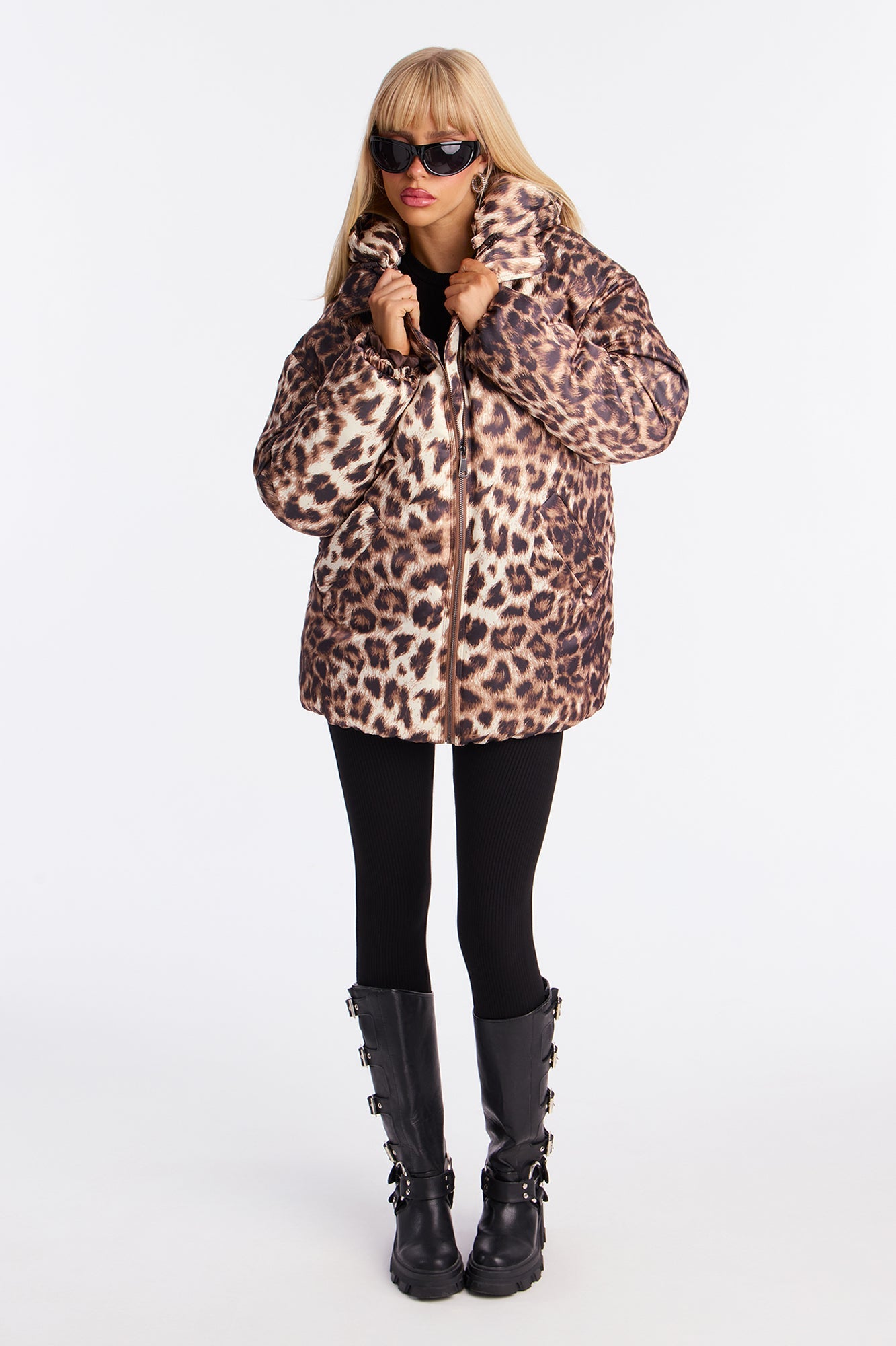Lose Control Leopard Puffer Jacket - Leopard