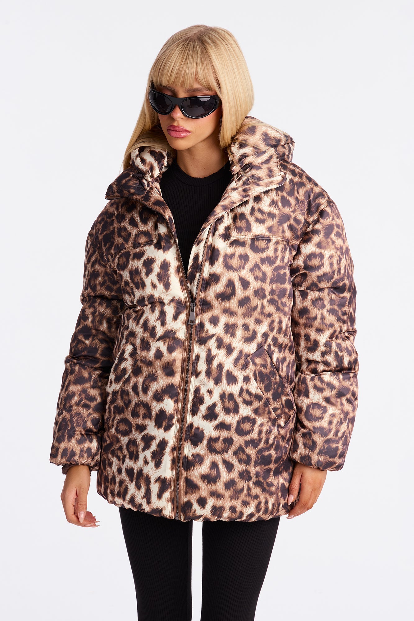 Lose Control Leopard Puffer Jacket - Leopard
