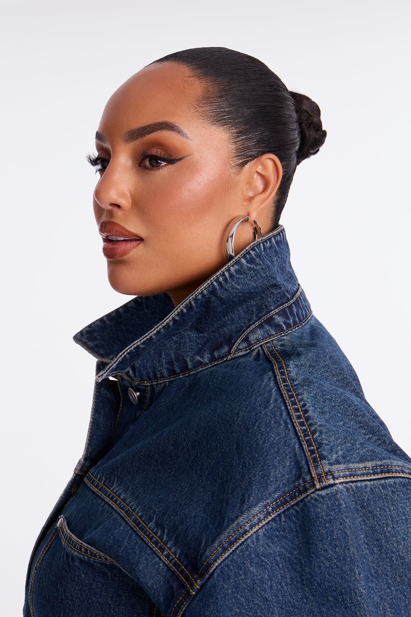 Moving Along Denim Shacket - Dark Wash