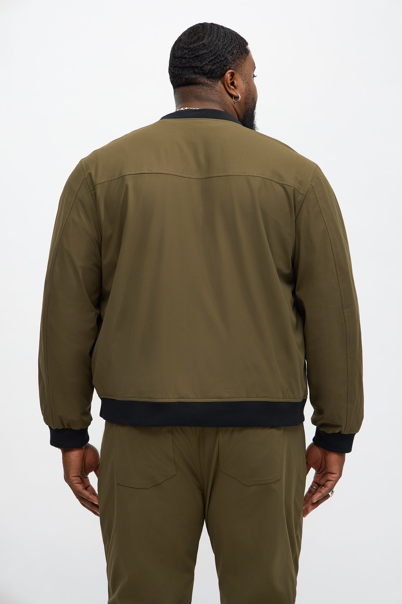 Cedric Stretch Bomber Jacket - Olive