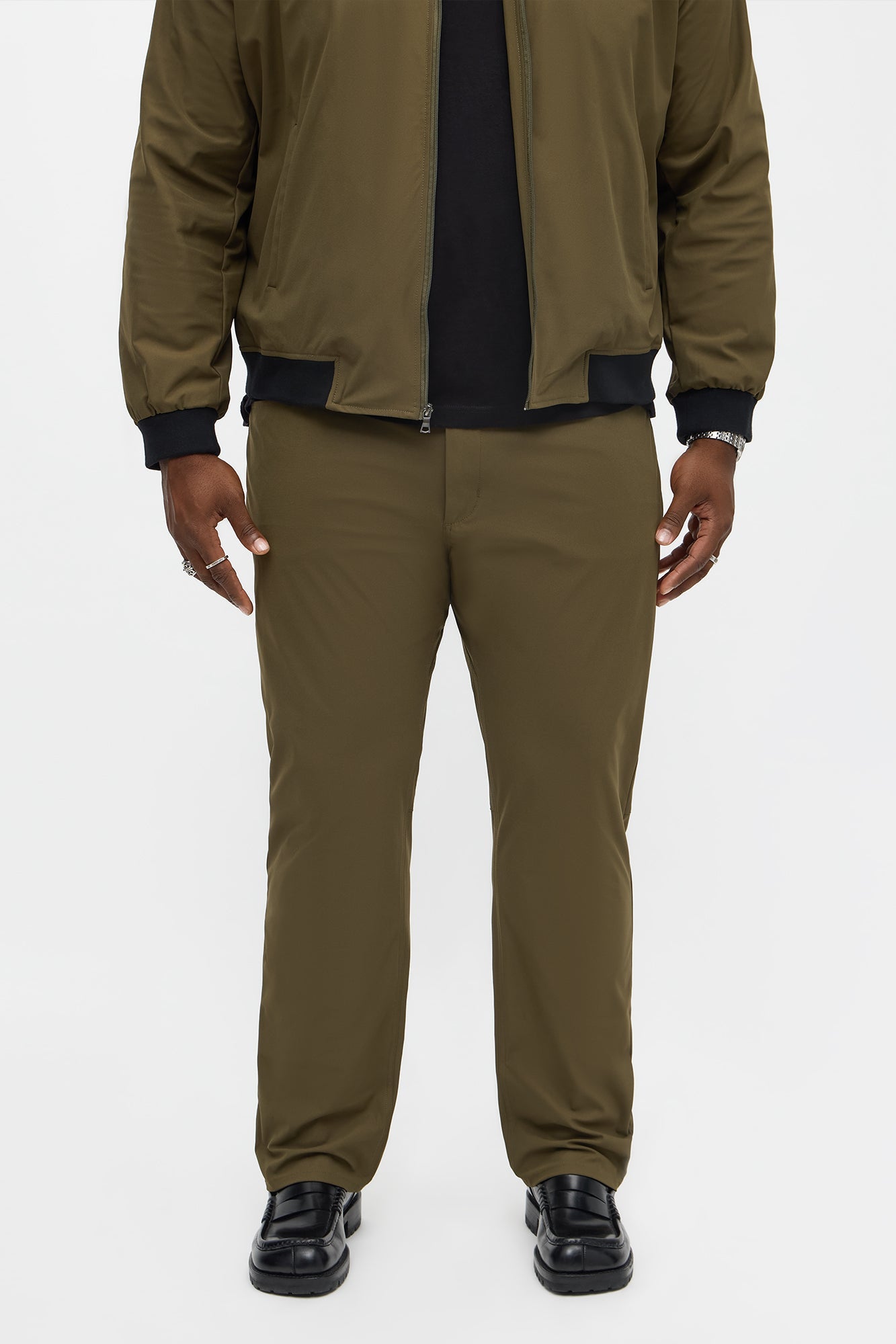 Slim Cedric Stretch Pant - Olive