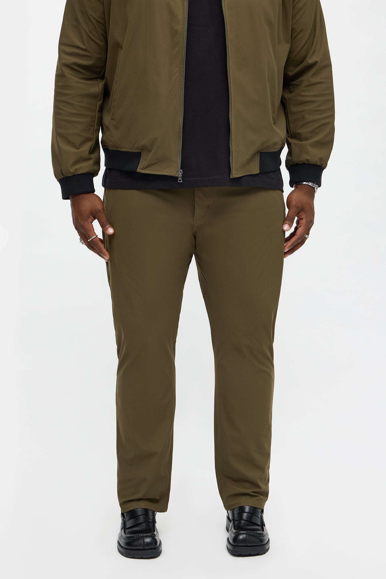 Slim Cedric Stretch Pant - Olive