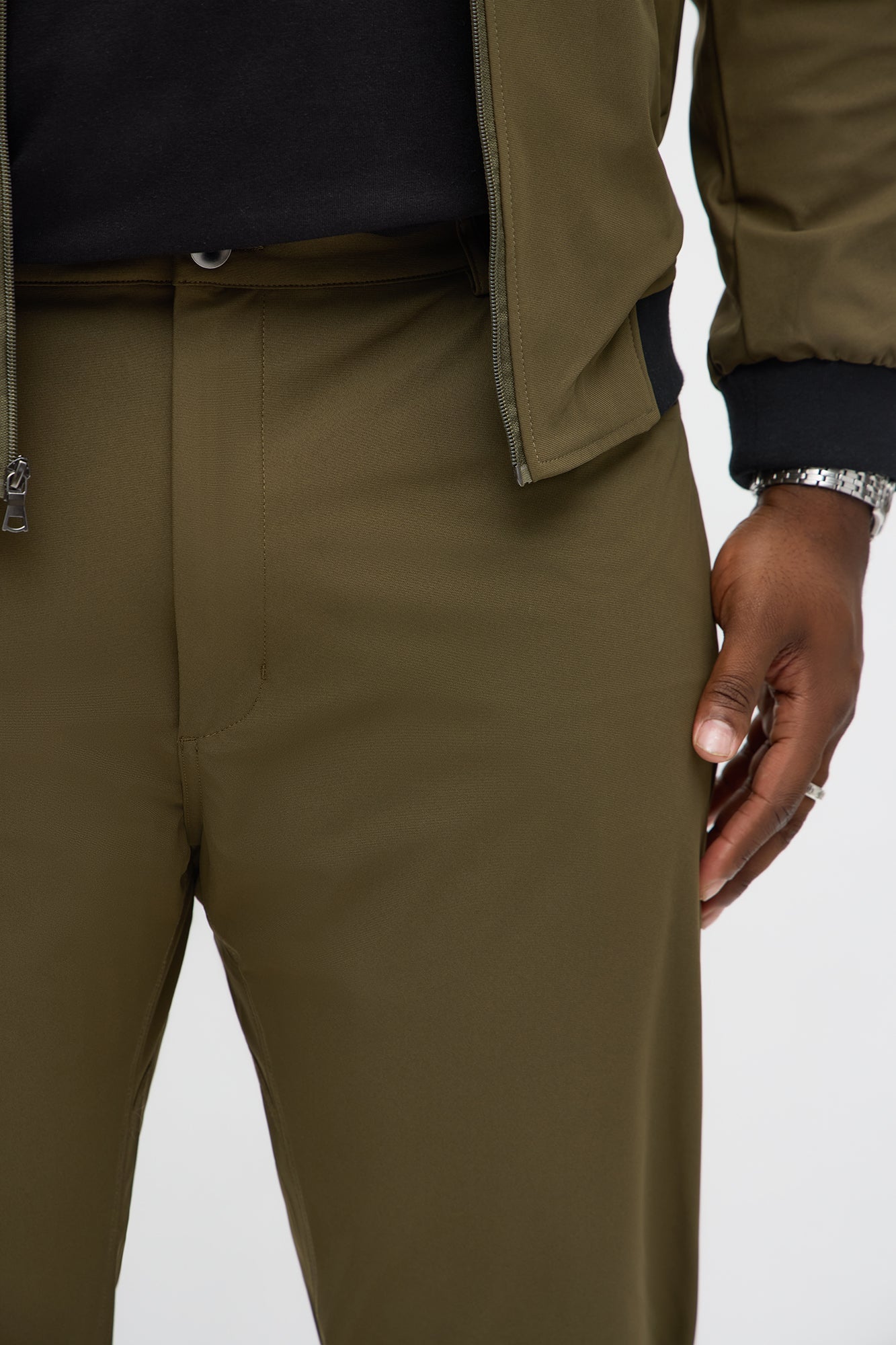 Slim Cedric Stretch Pant - Olive