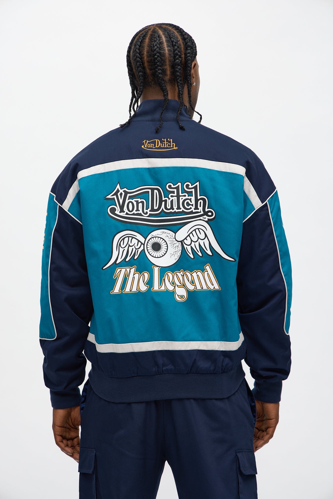 Von Dutch Around The Block Bomber Jacket - Blue/combo