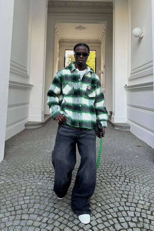 Keystone Mohair Shacket - Green