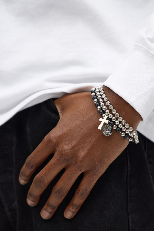 Native Stacked Bracelet Set - Silver