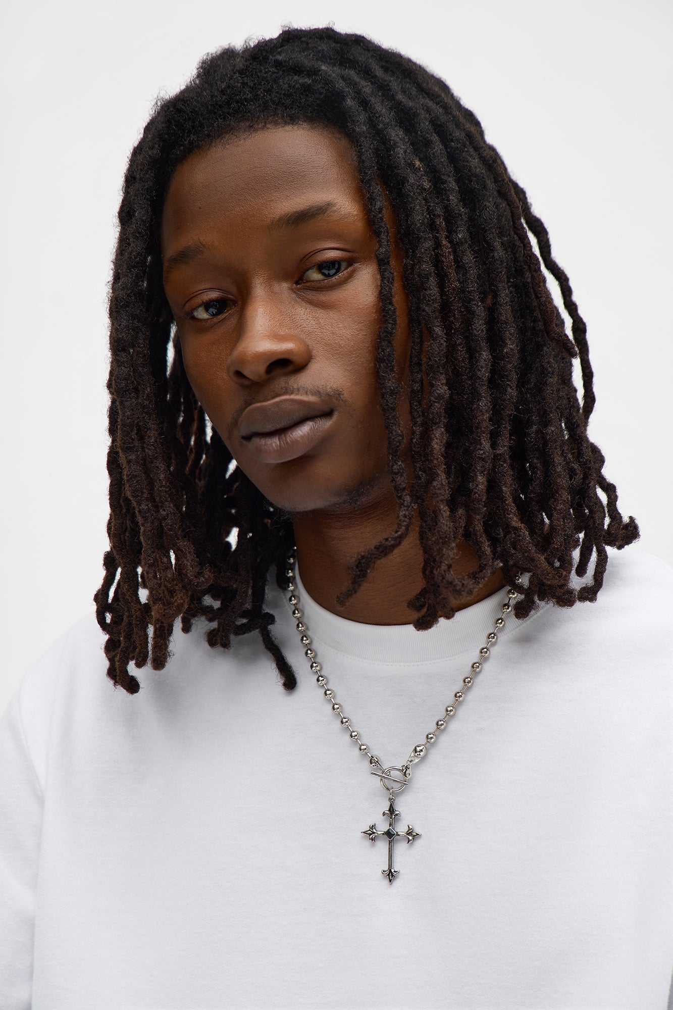 Command Cross Pendant Necklace - Silver