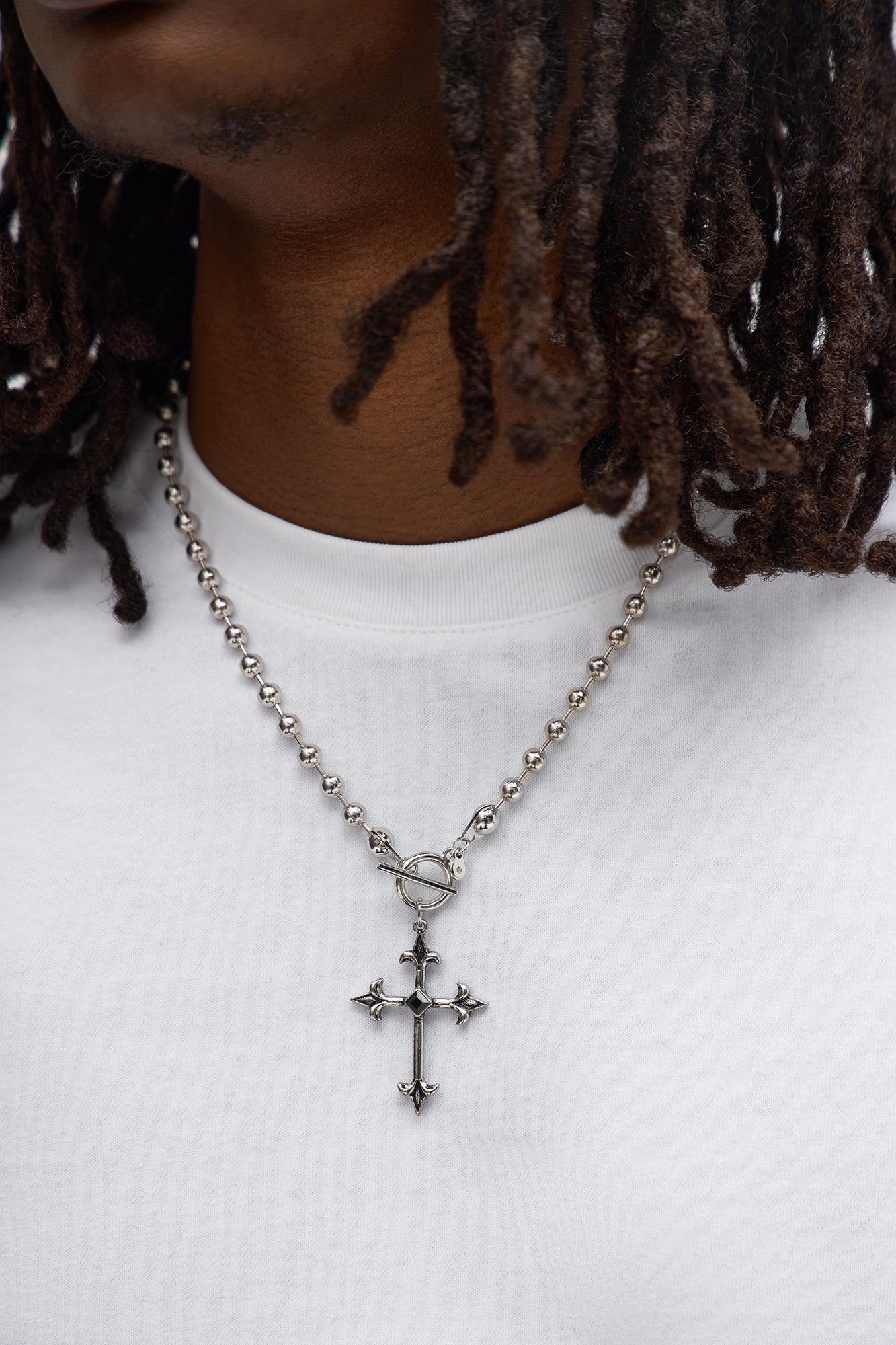 Command Cross Pendant Necklace - Silver