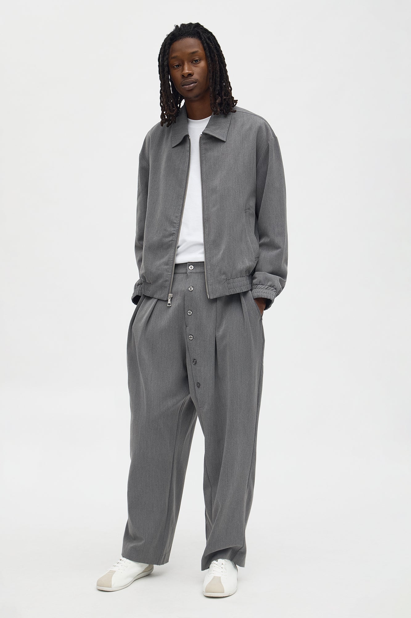 Relaxed Upper East Side Zip Jacket - Charcoal