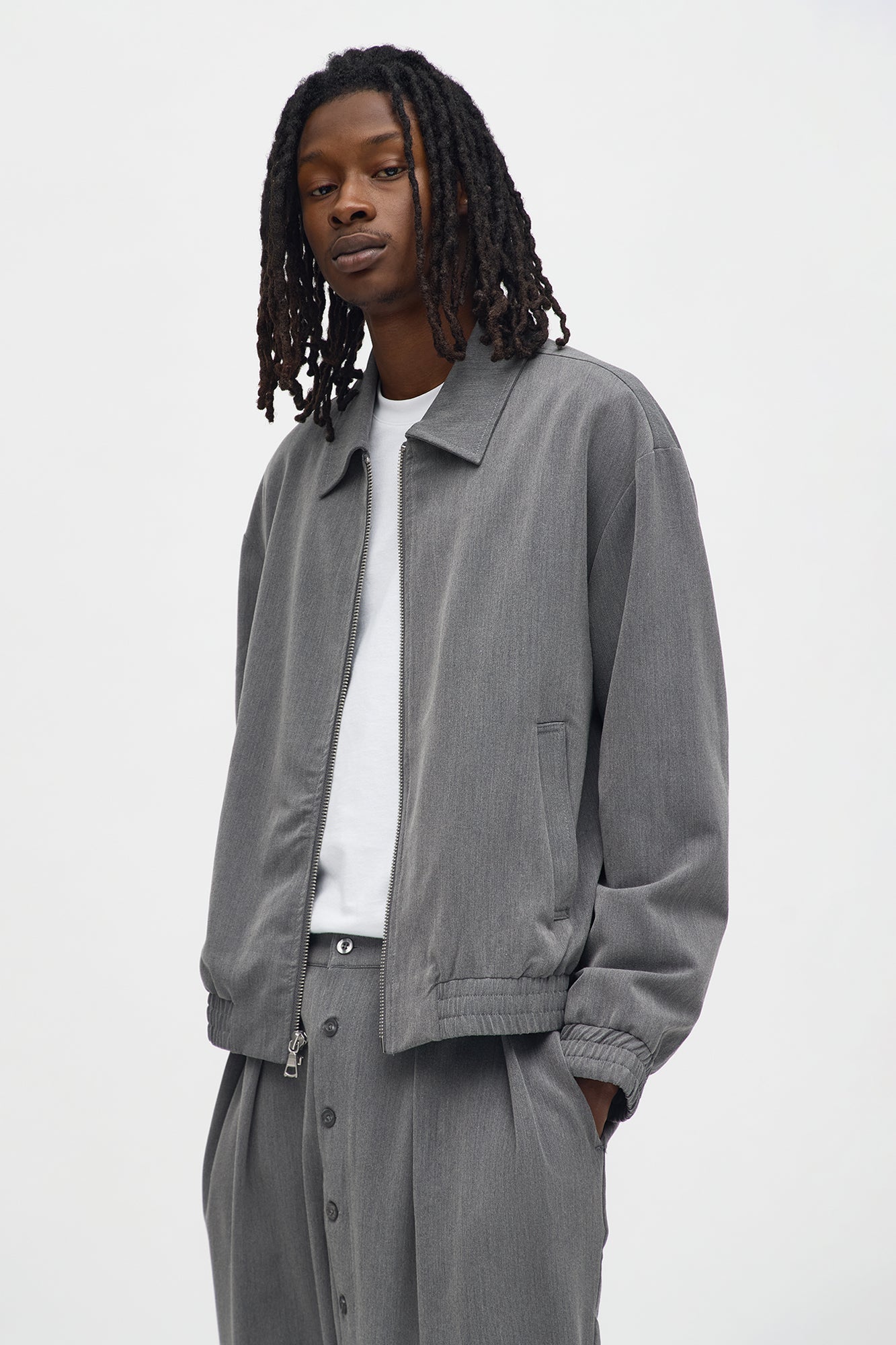 Relaxed Upper East Side Zip Jacket - Charcoal