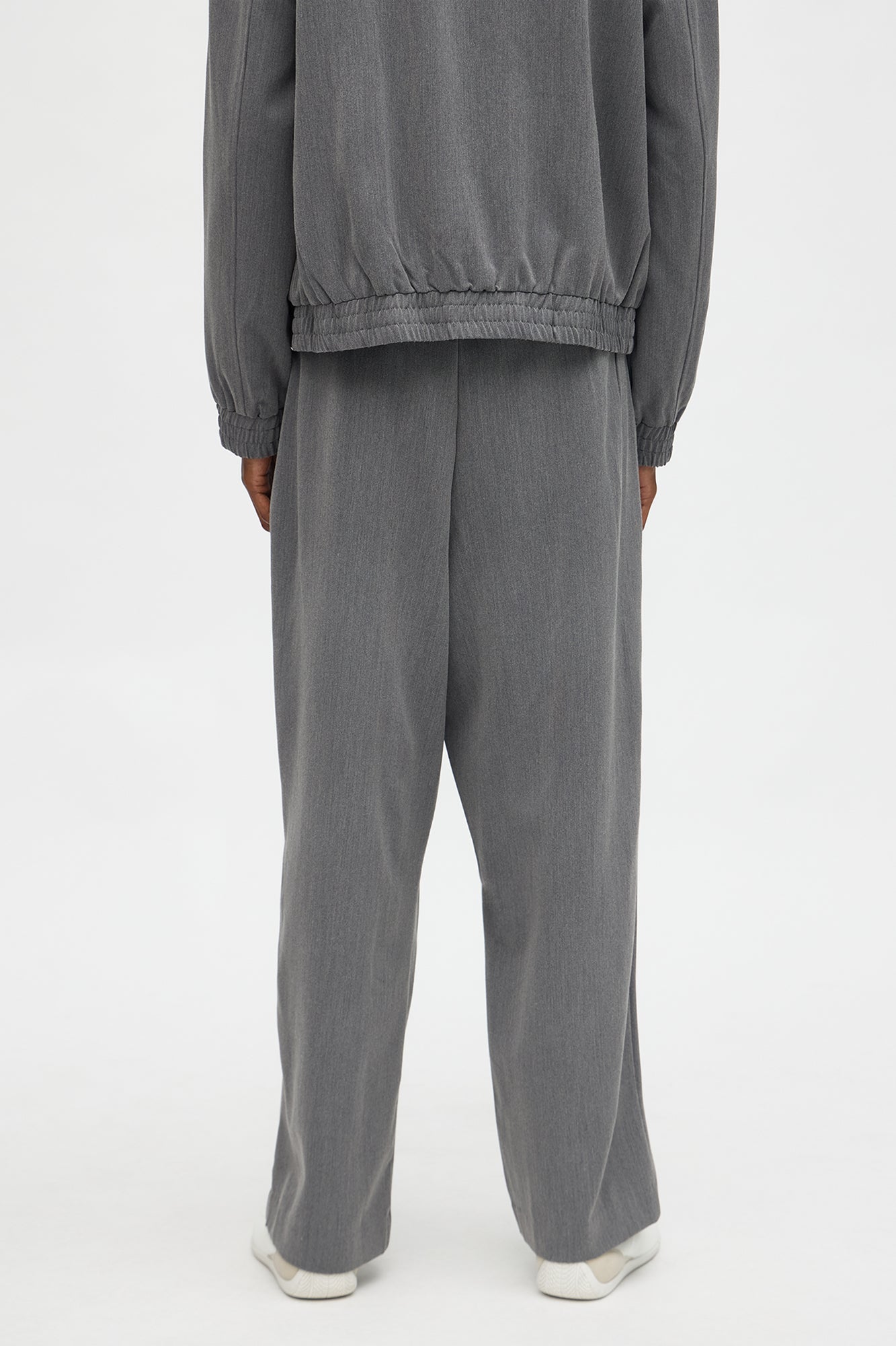 Baggy Upper East Side Asymmetrical Button Trouser - Charcoal