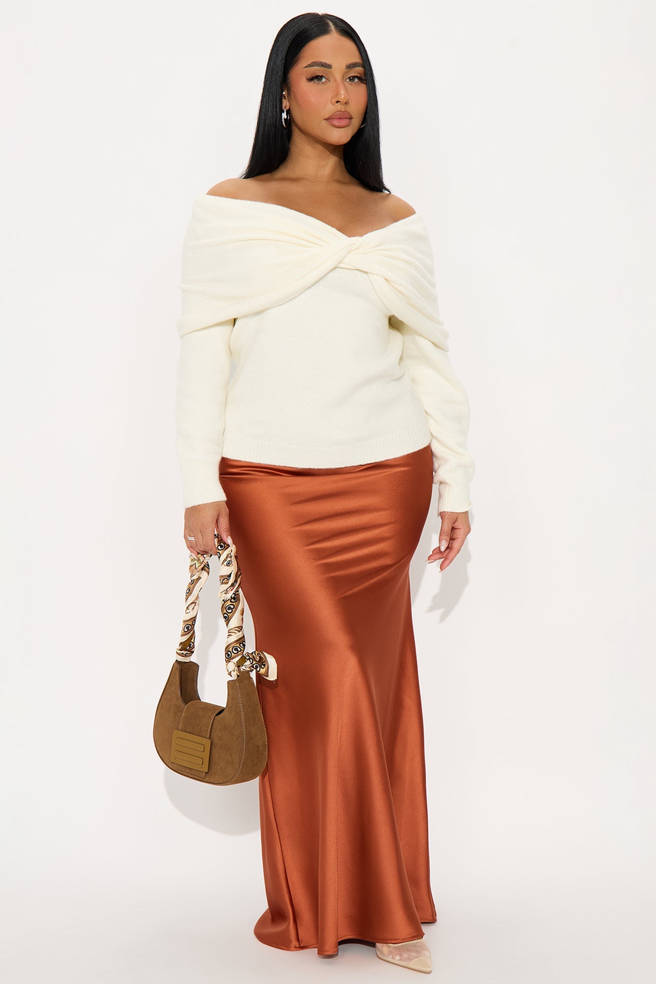 Natalya Twist Sweater Top - Ivory