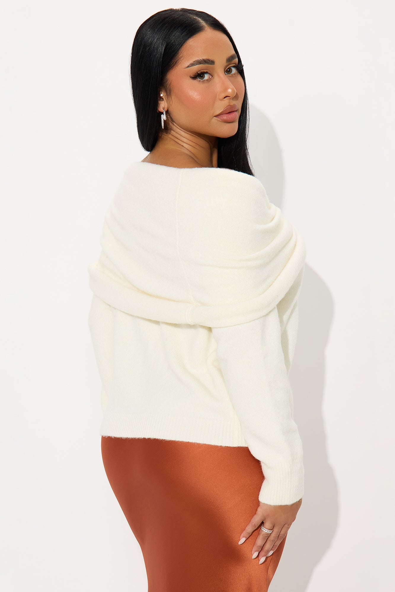 Natalya Twist Sweater Top - Ivory