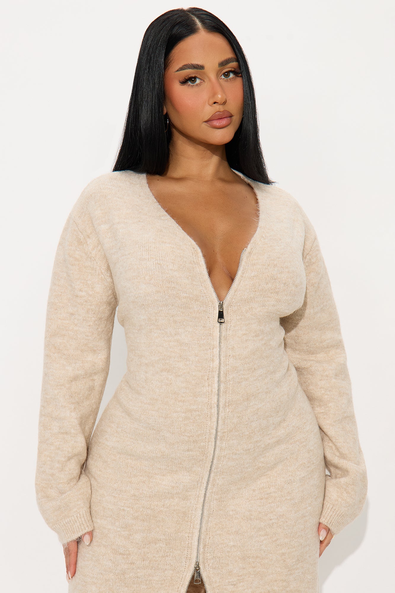 Bre Cozy Sweater Short Set - Oatmeal
