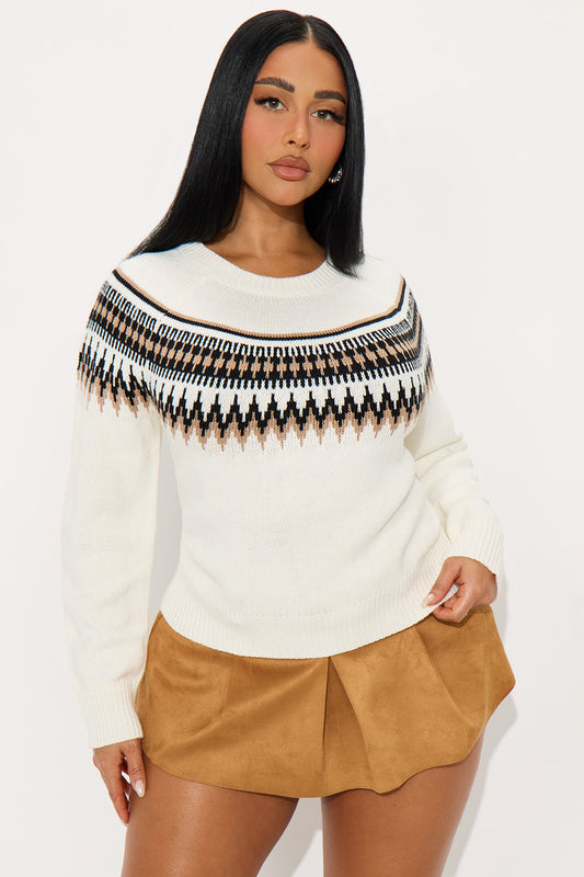 Dolce Dreams Fair Isle Sweater - Cream/combo