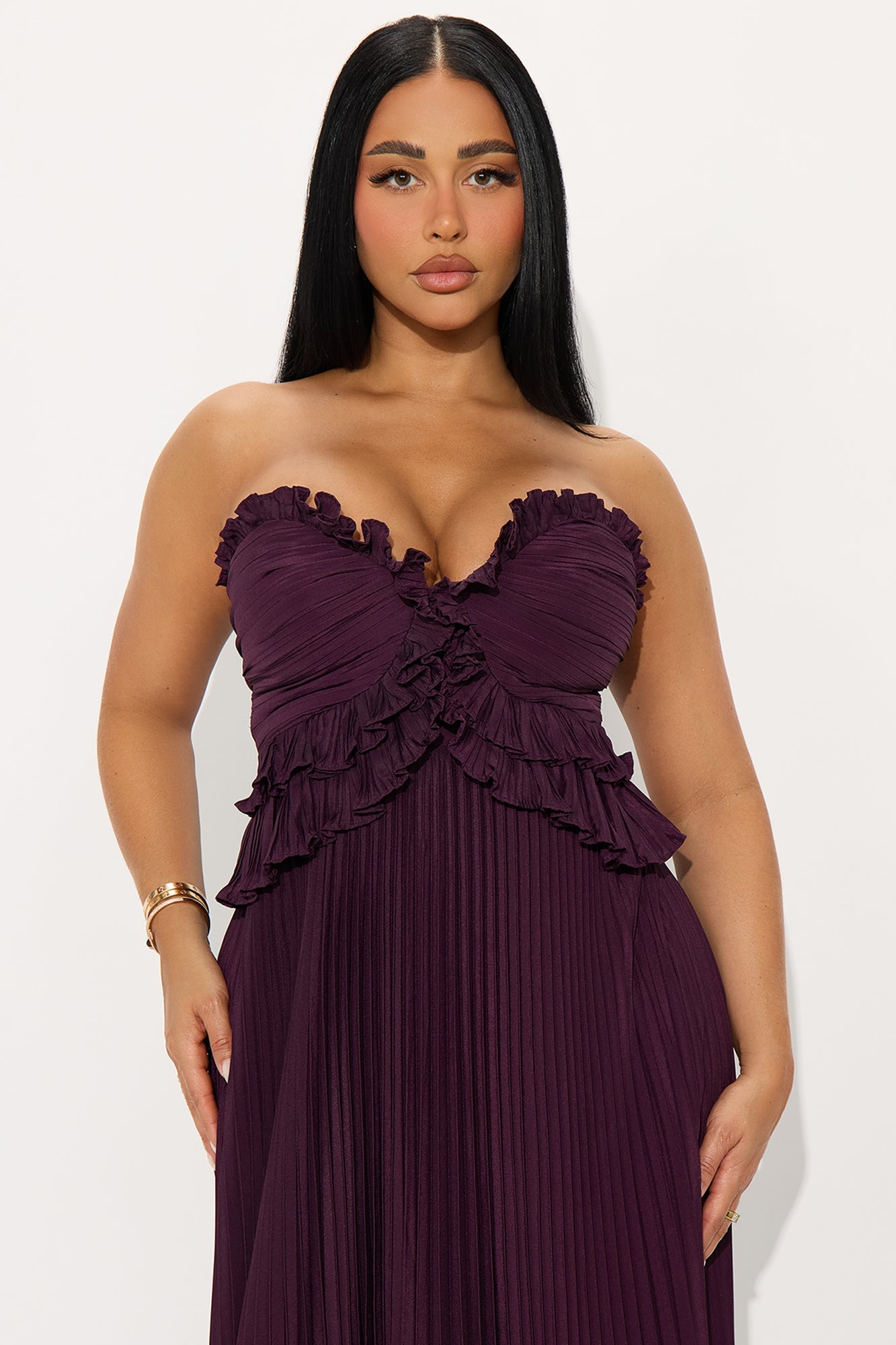 Loud Love Strapless Gown - Plum
