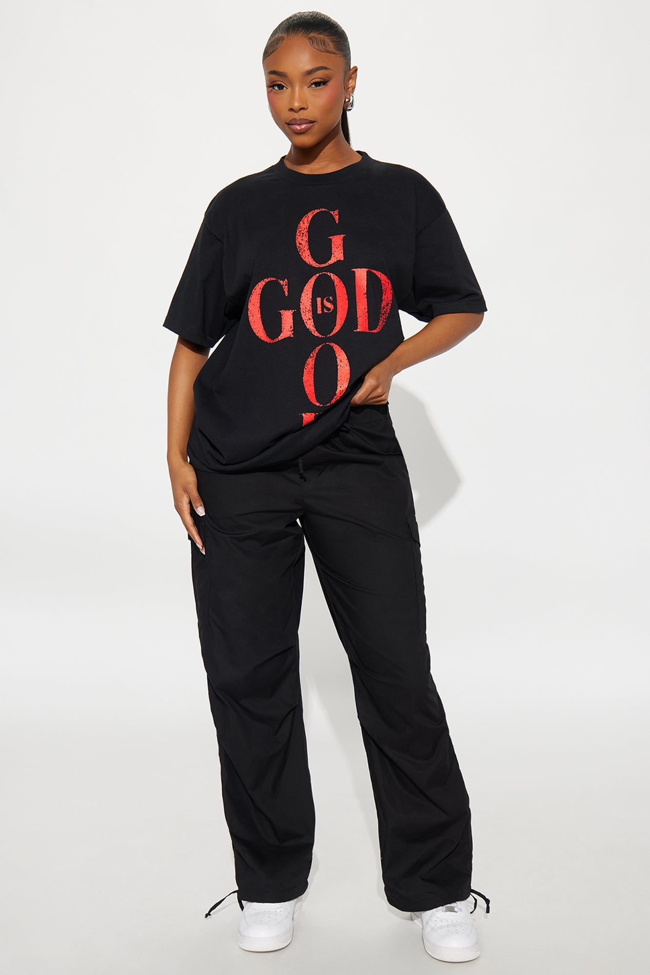 Street Smart Cargo Parachute Pant - Black