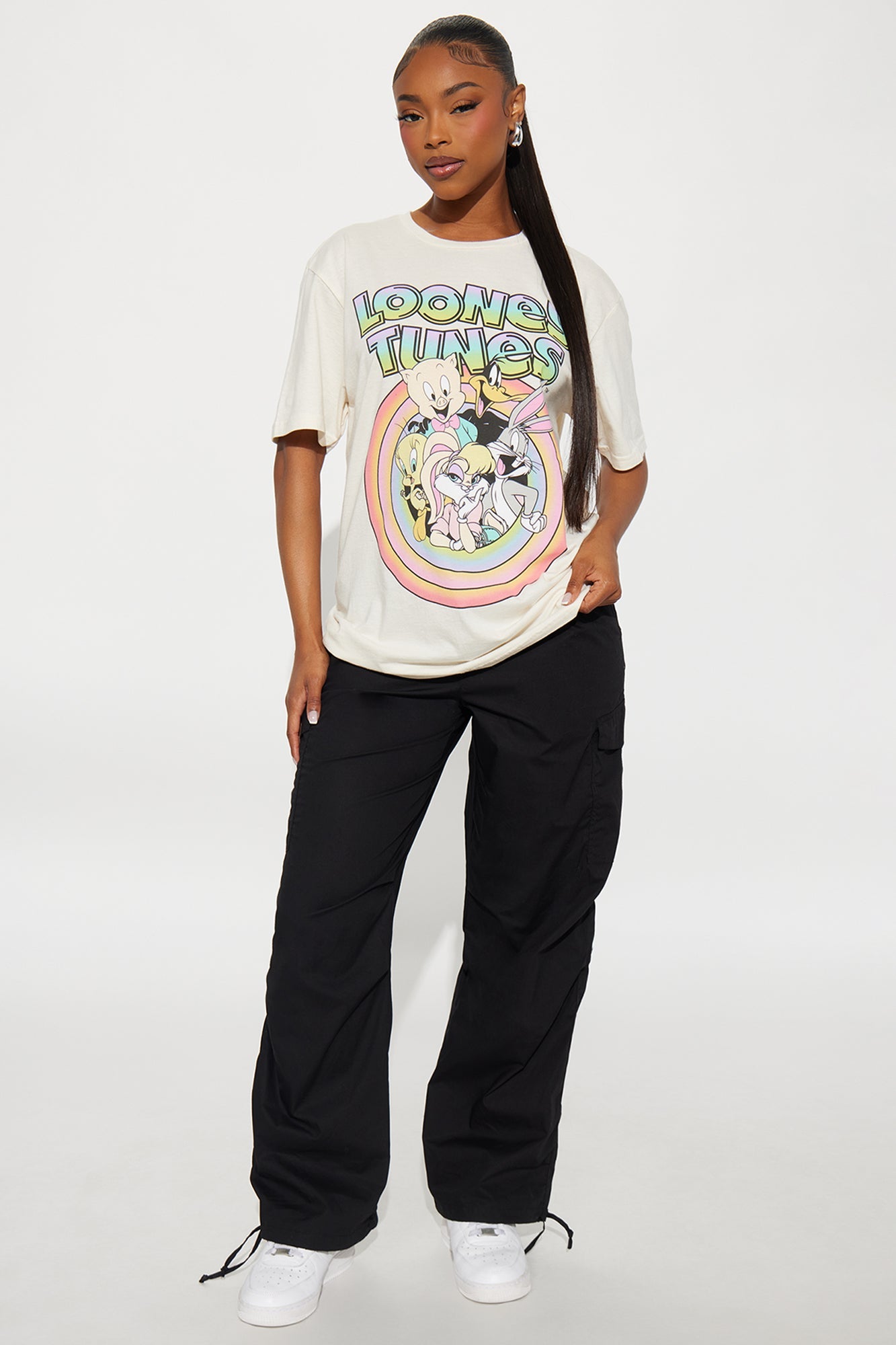 Looney Tunes Pop Color Logo Tee - Natural